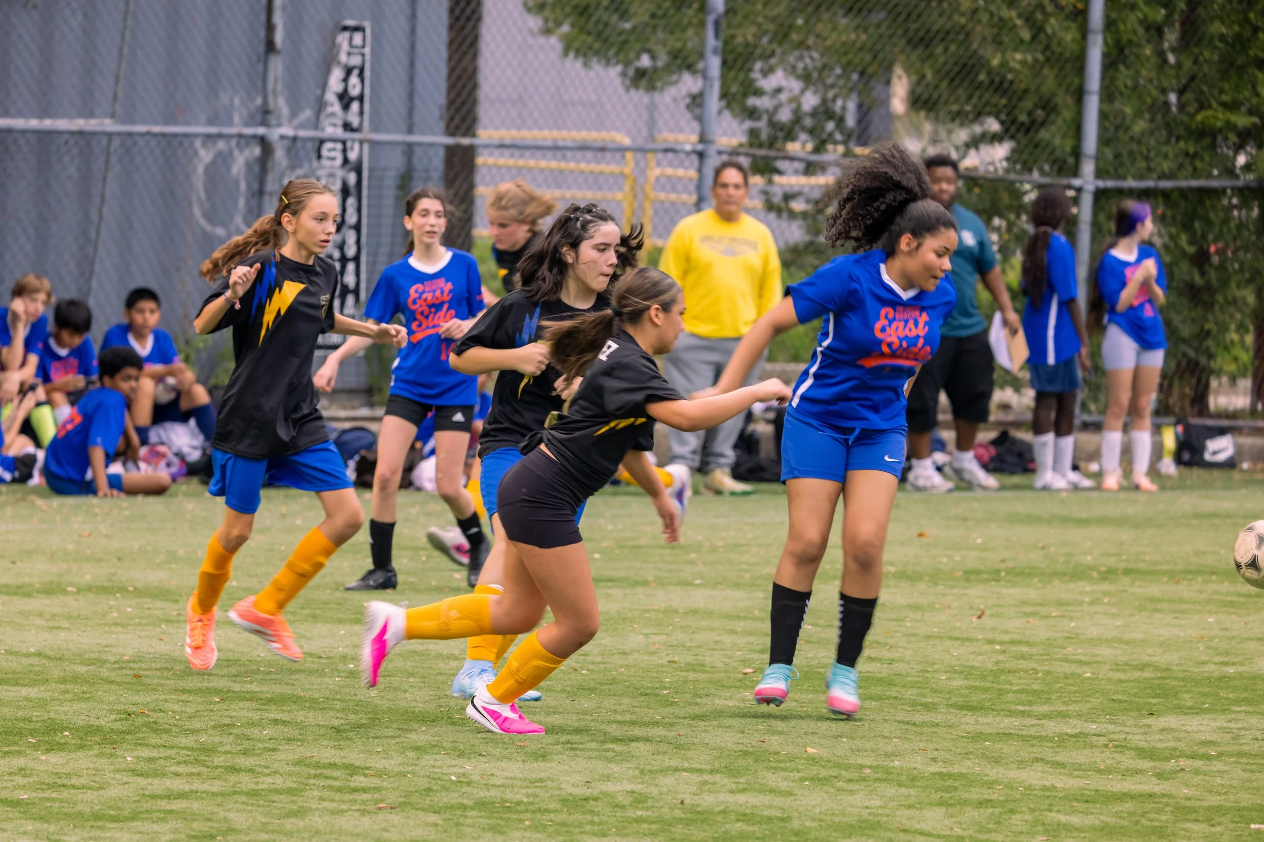 Girls soccer team plays in the fall