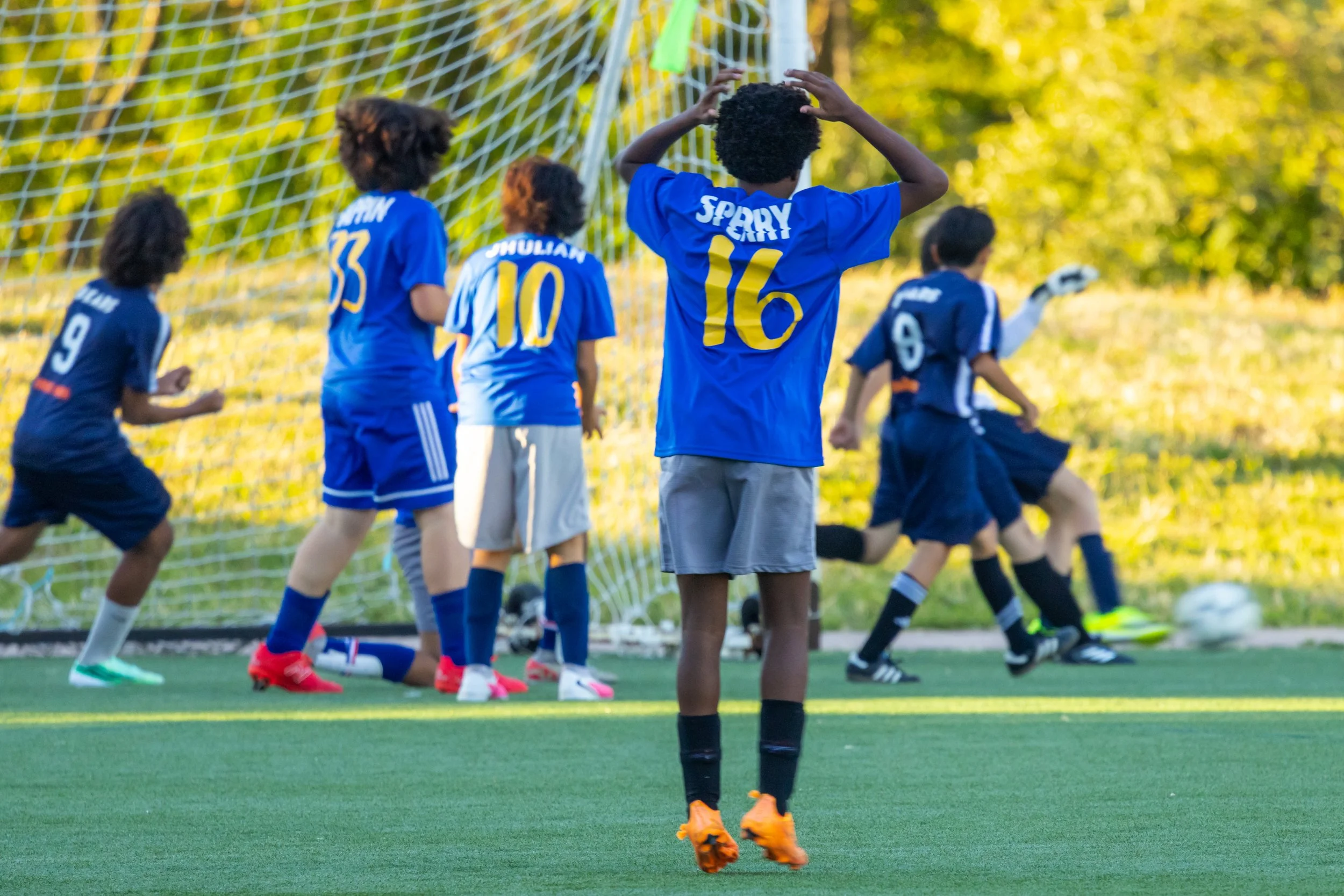 Boys soccer team plays in the fall