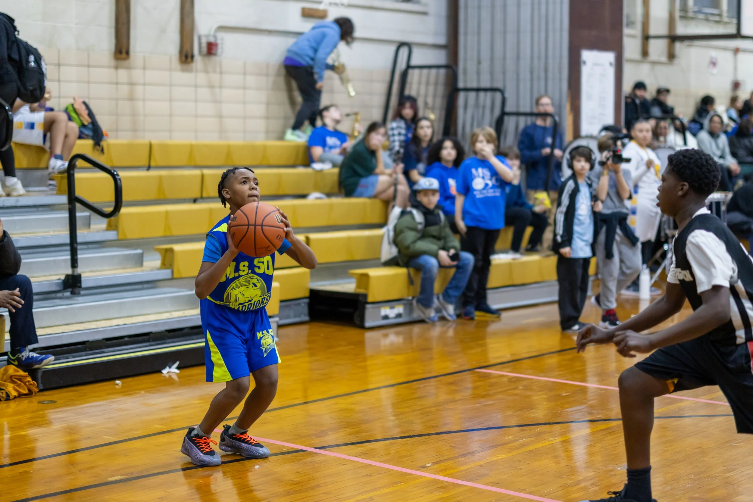 Boys JV Basketball players at MS 50