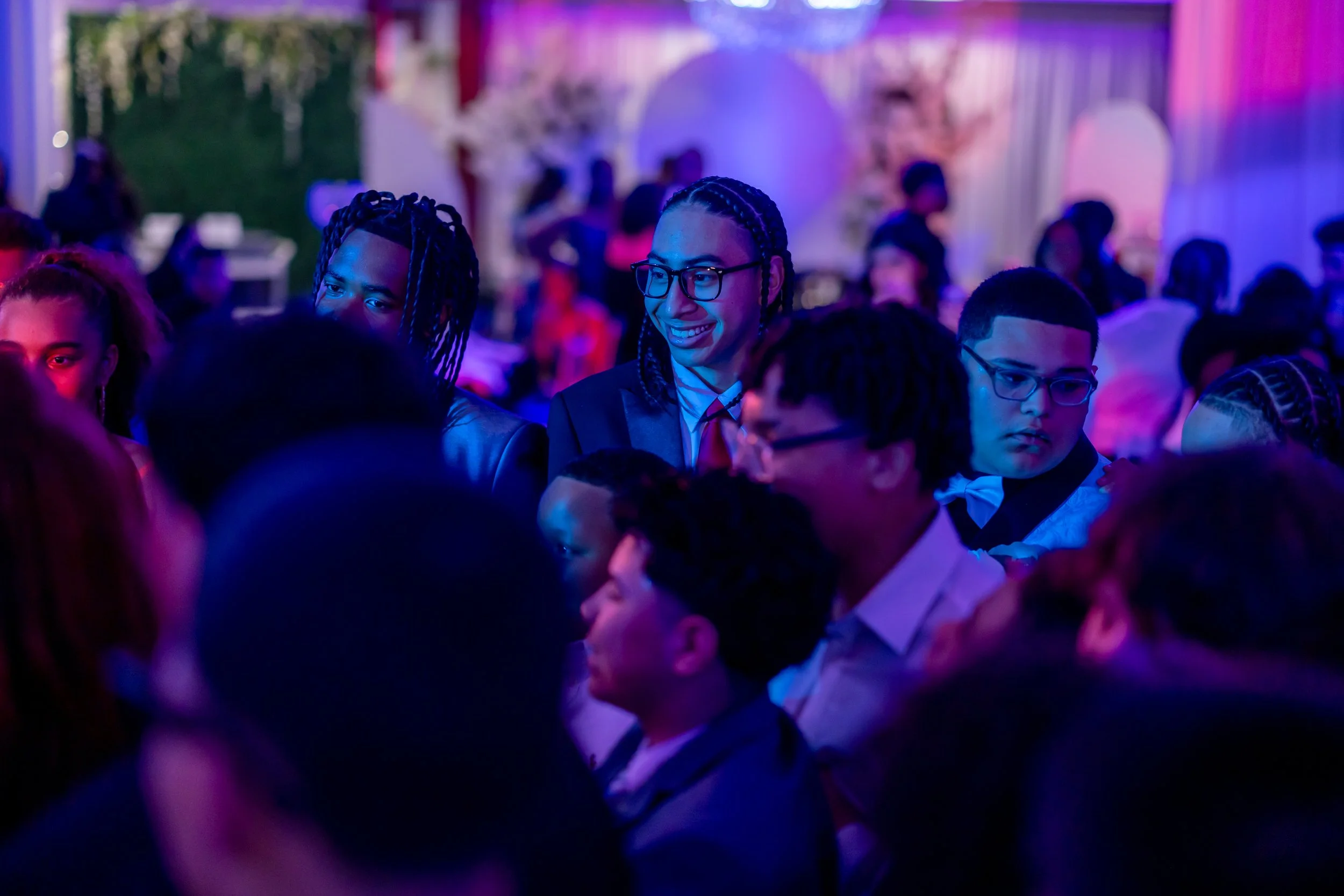 Students dance and celebrate at prom