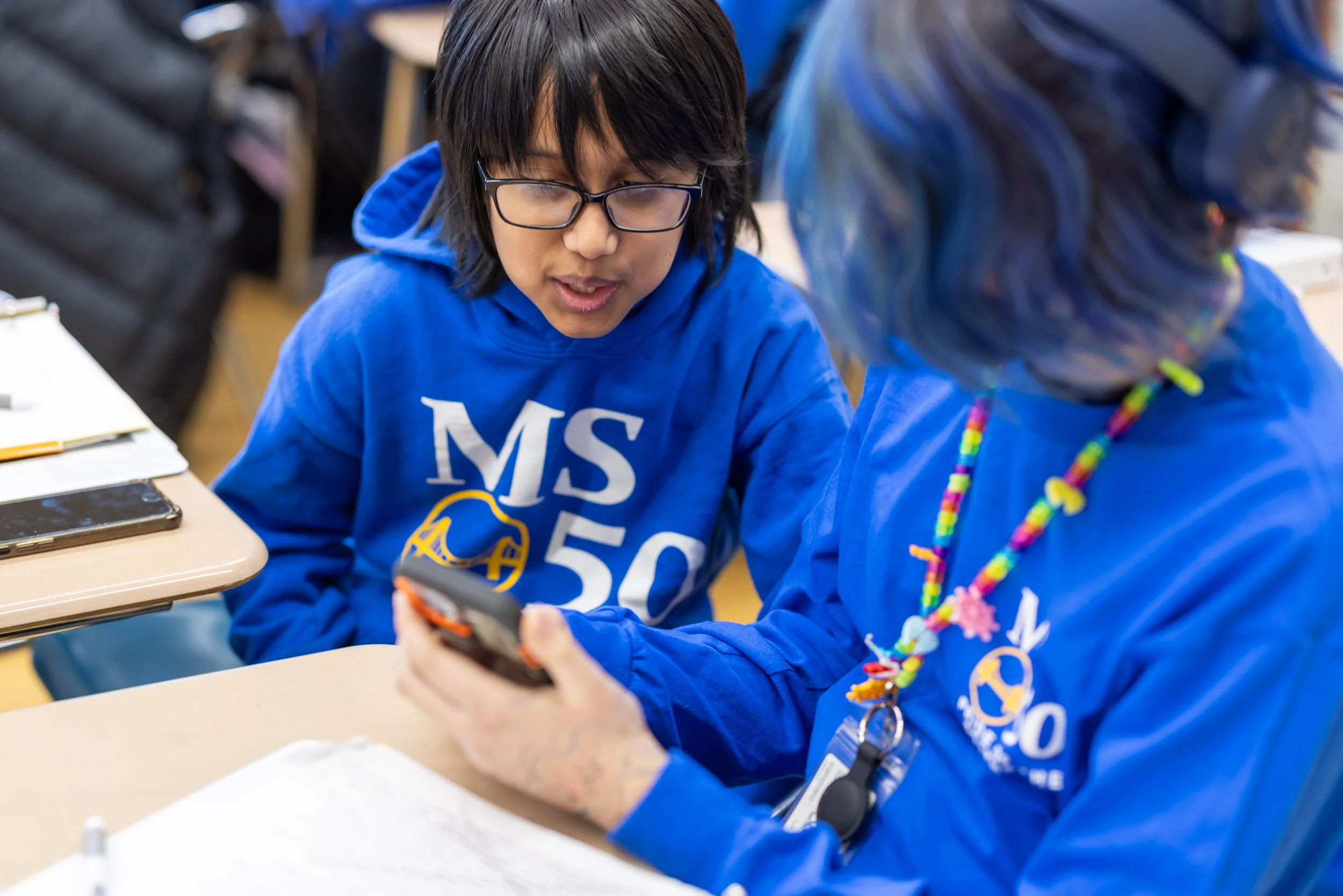 MS 50 students debating