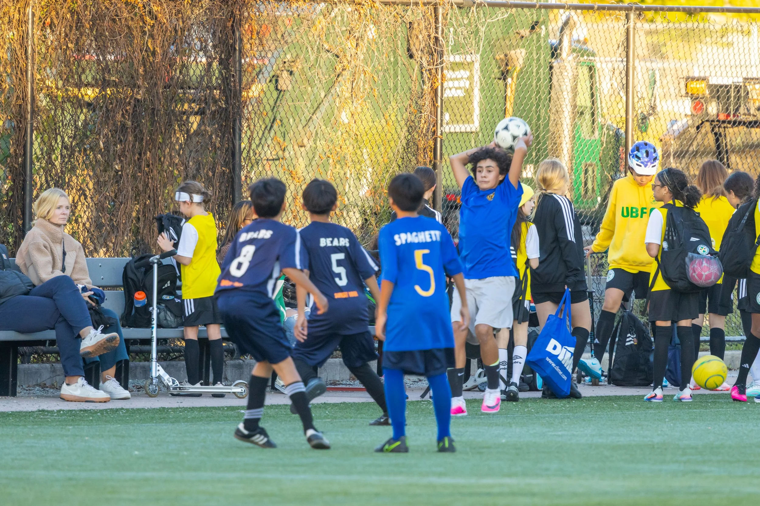 Boys soccer team plays in the fall