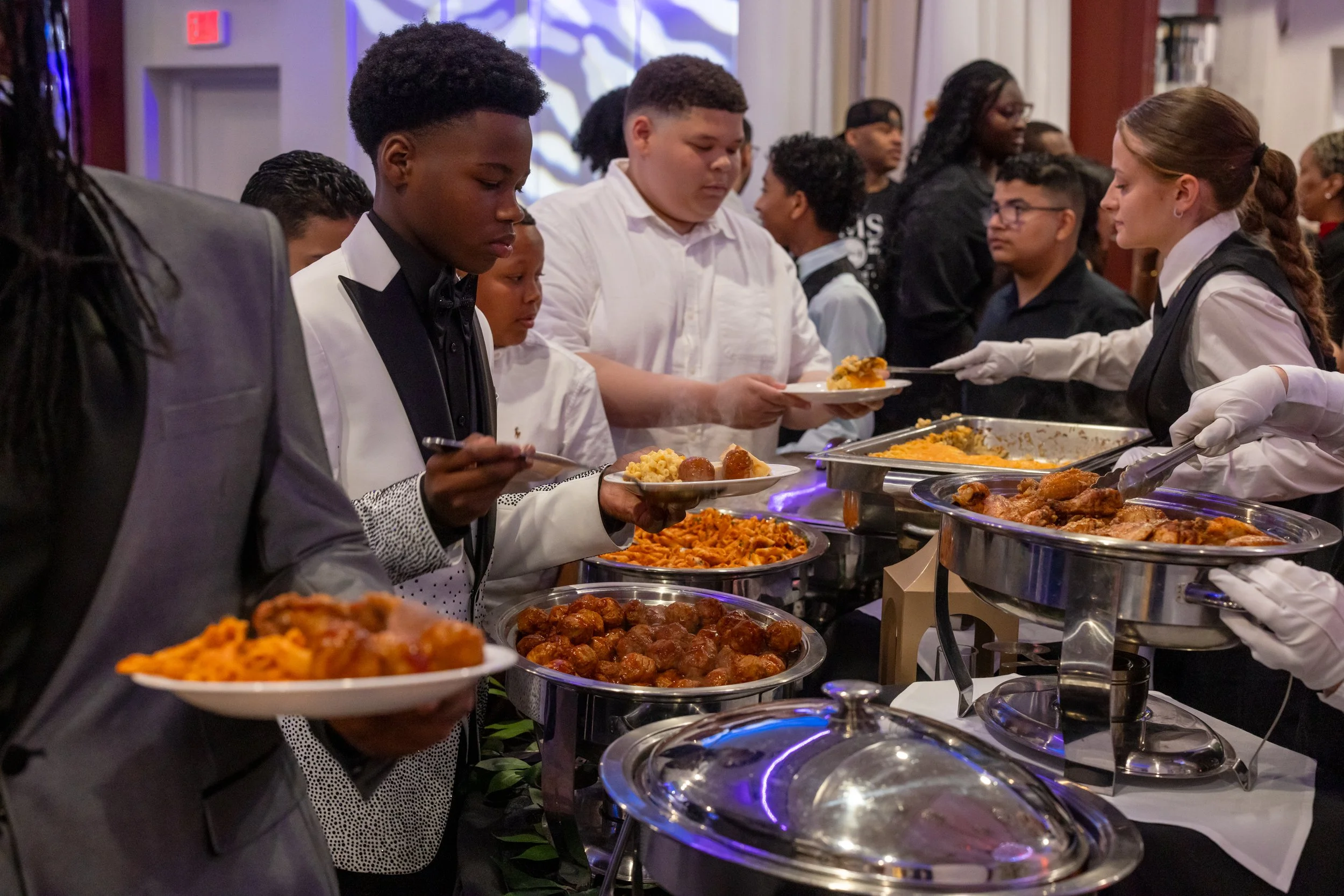 Students dance and celebrate at prom