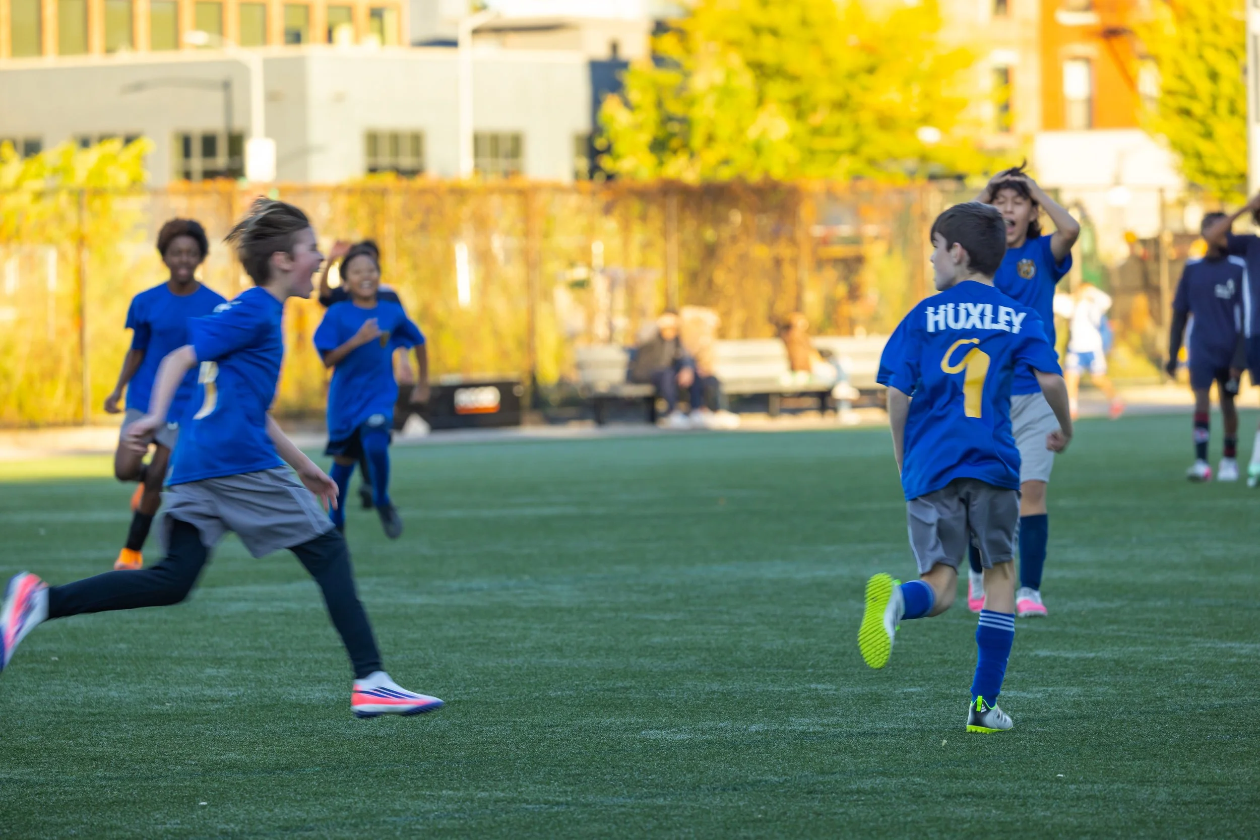 Boys soccer team plays in the fall