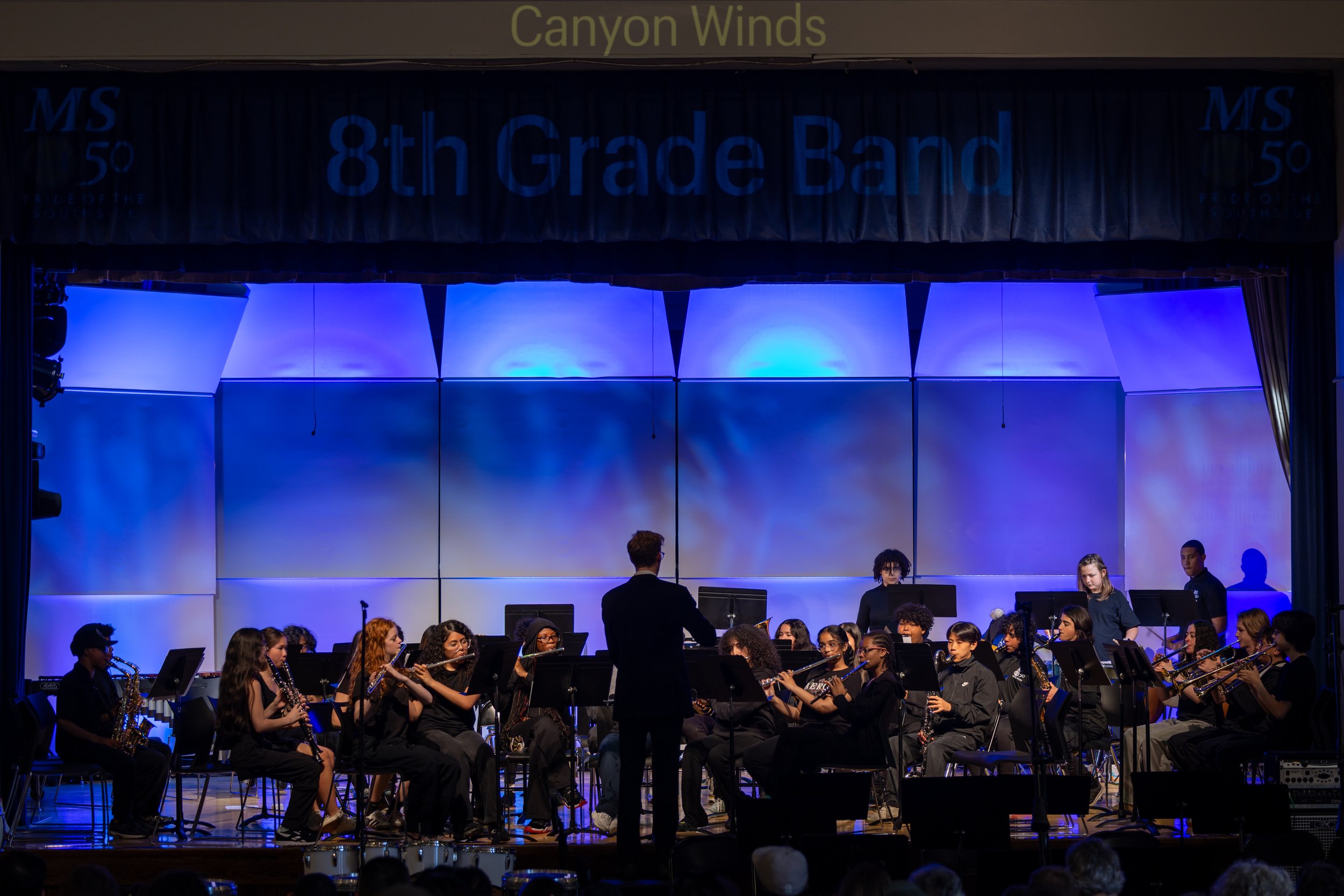 MS 50 Bands perform