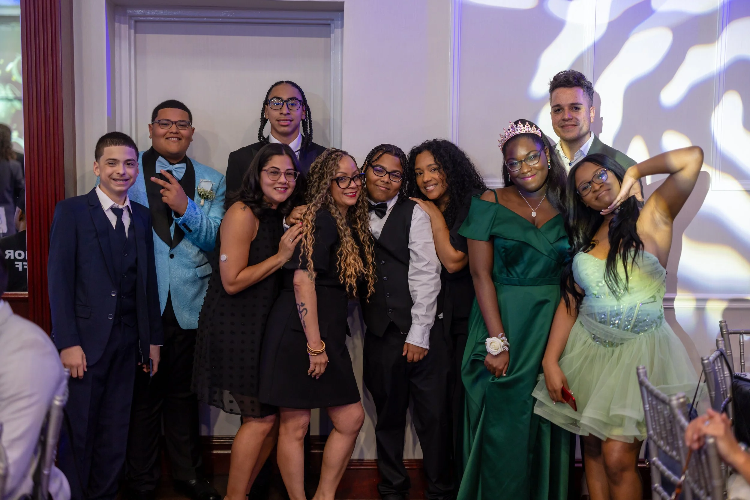 Students dance and celebrate at prom