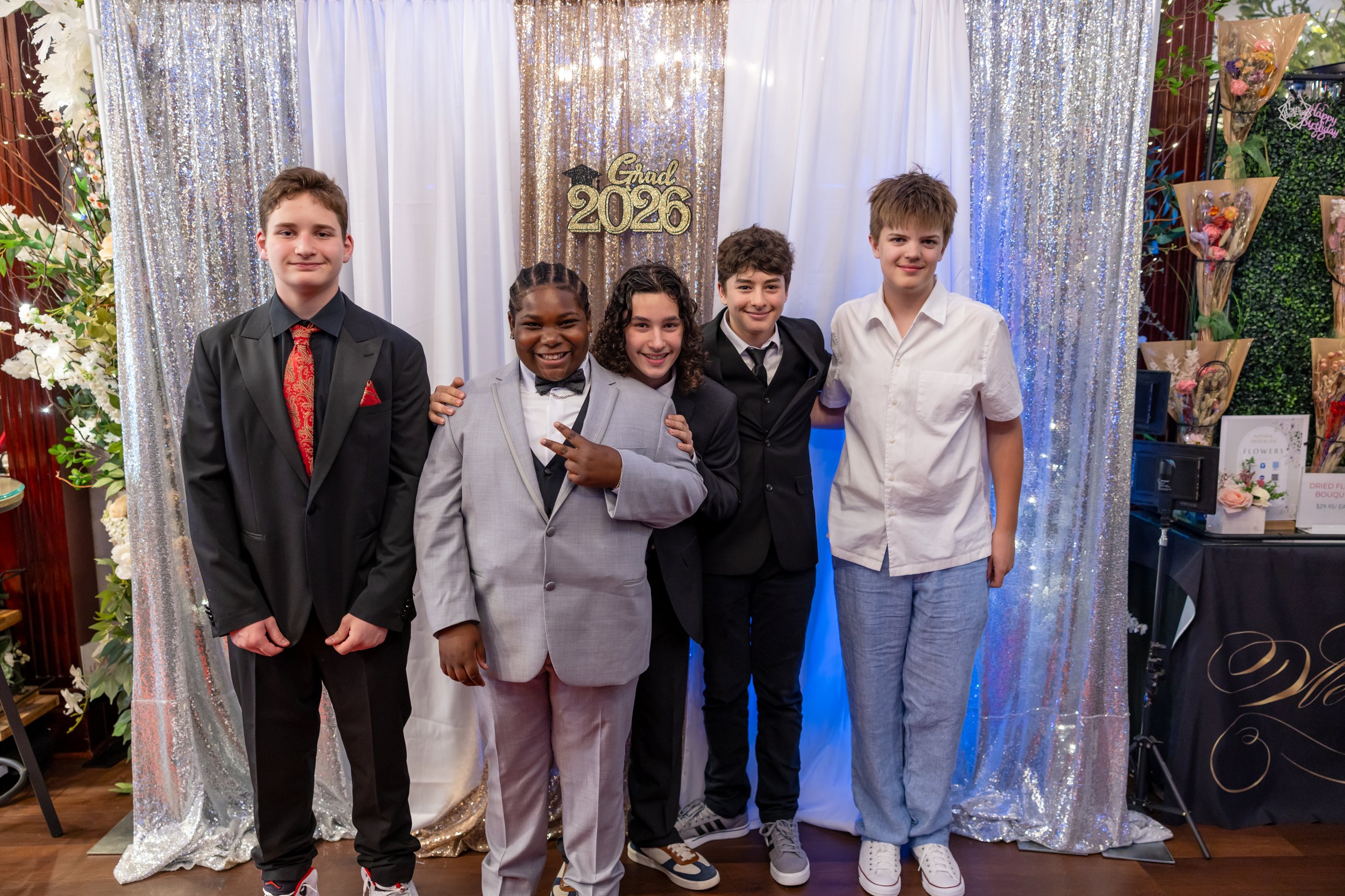 Students dance and celebrate at prom