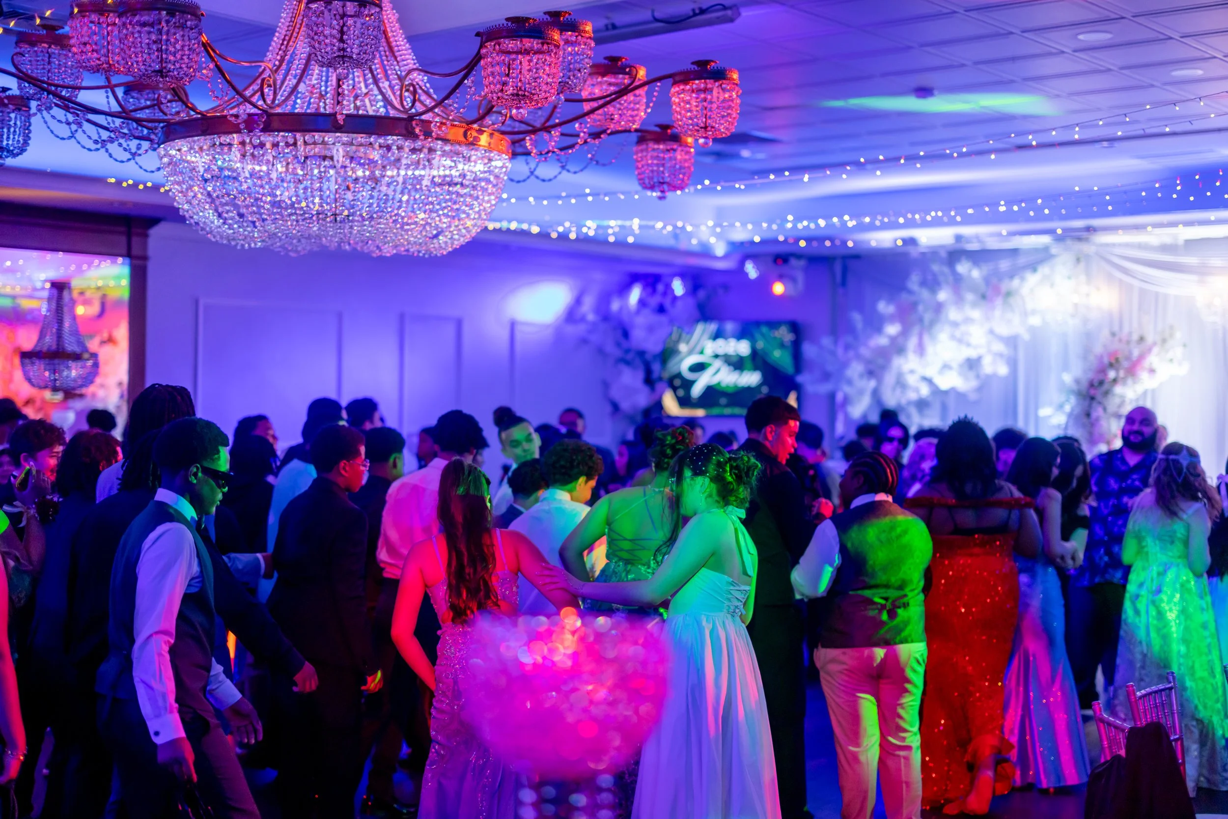 Students dance and celebrate at prom