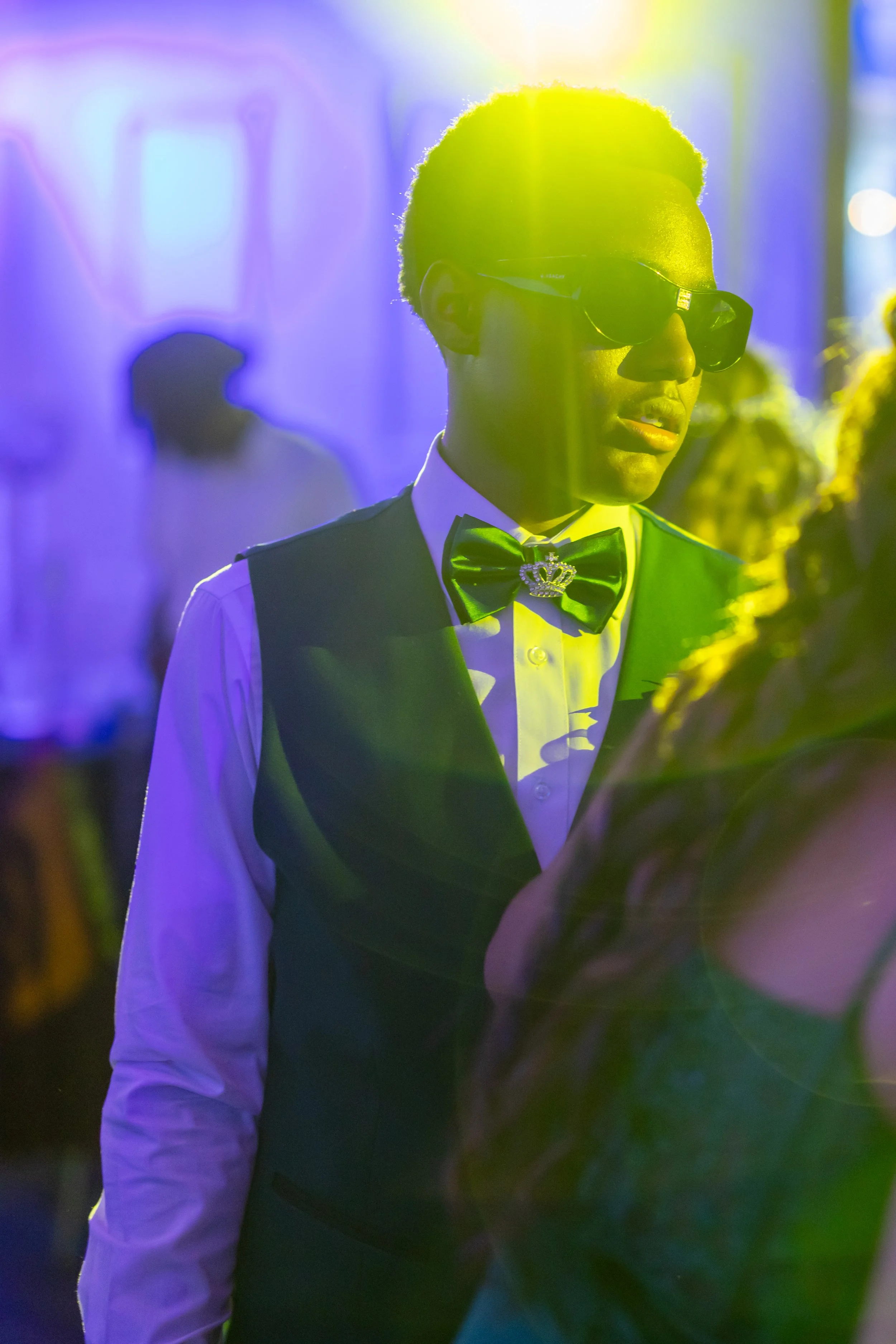 Students dance and celebrate at prom