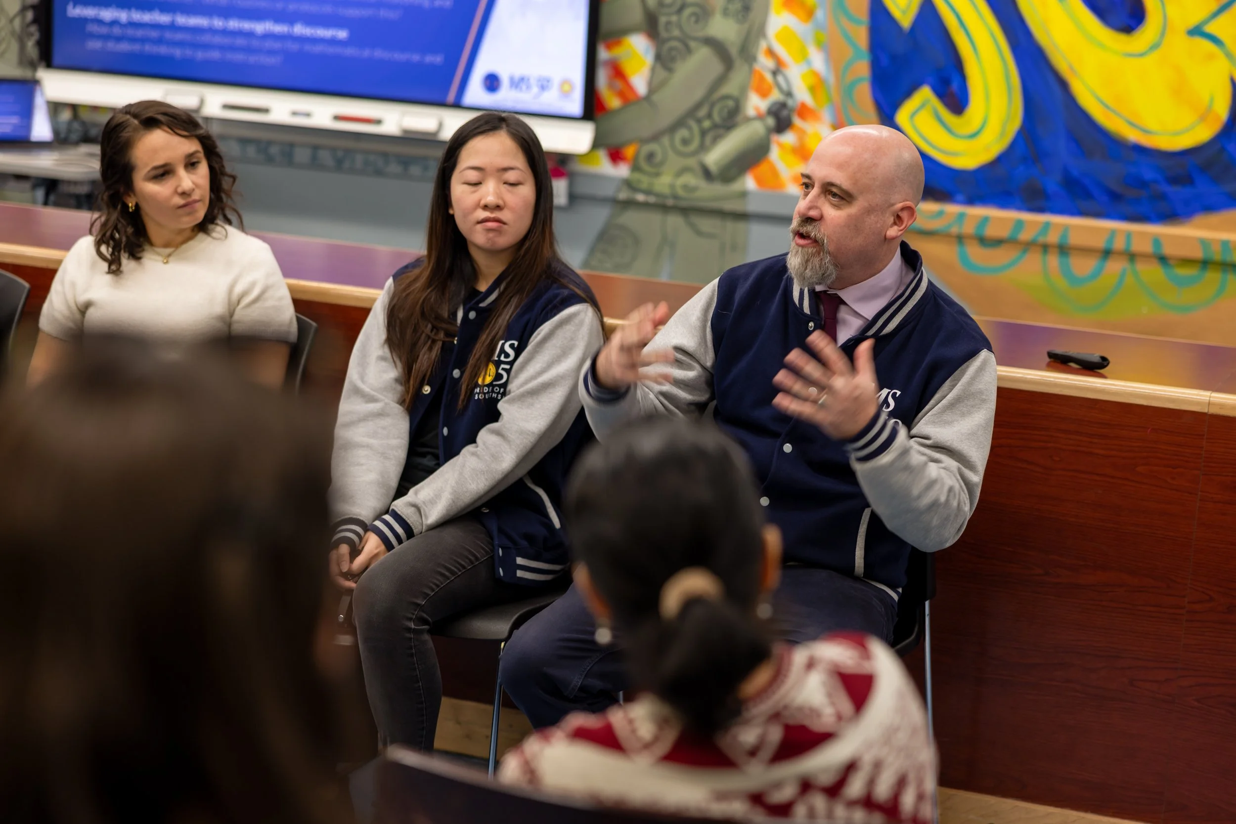 MS 50 students and staff for NYC Solves Math Week
