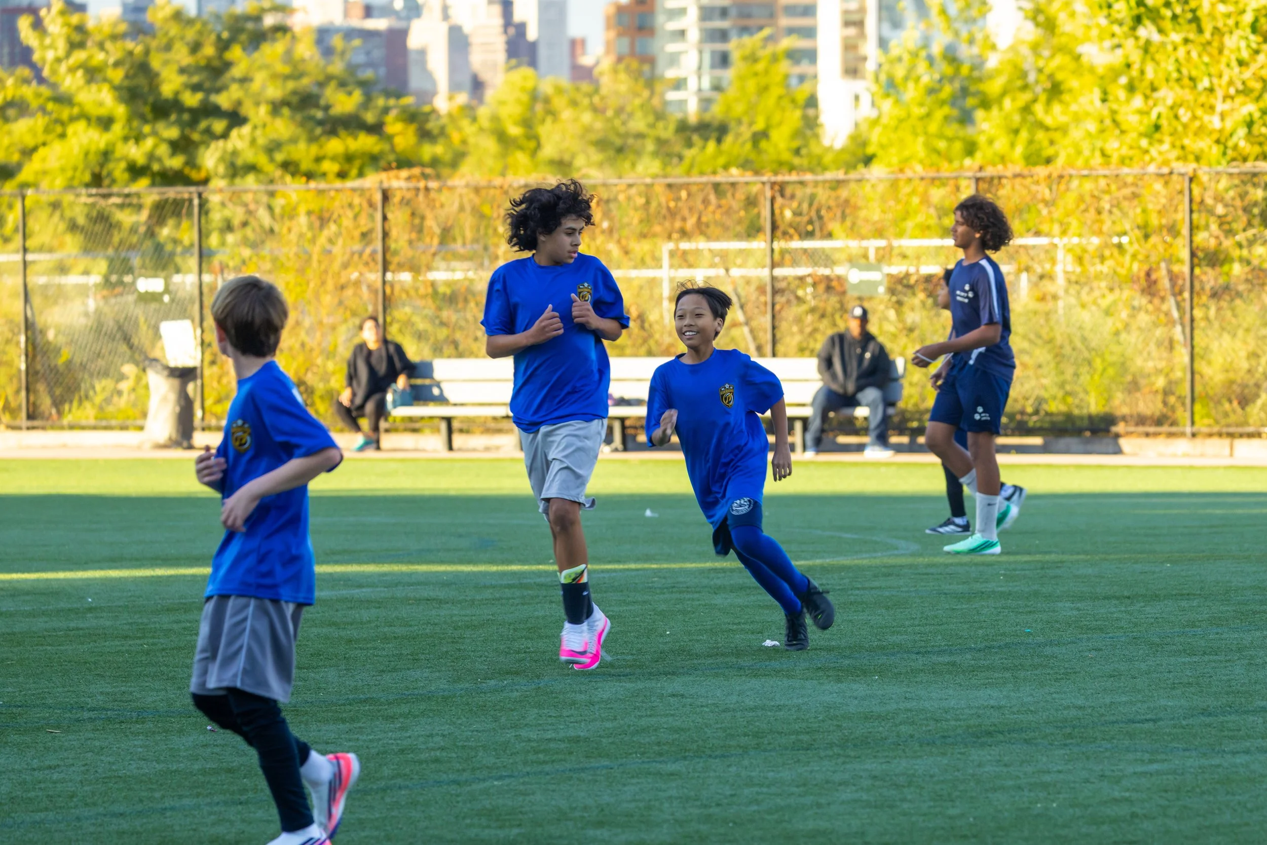 Boys soccer team plays in the fall