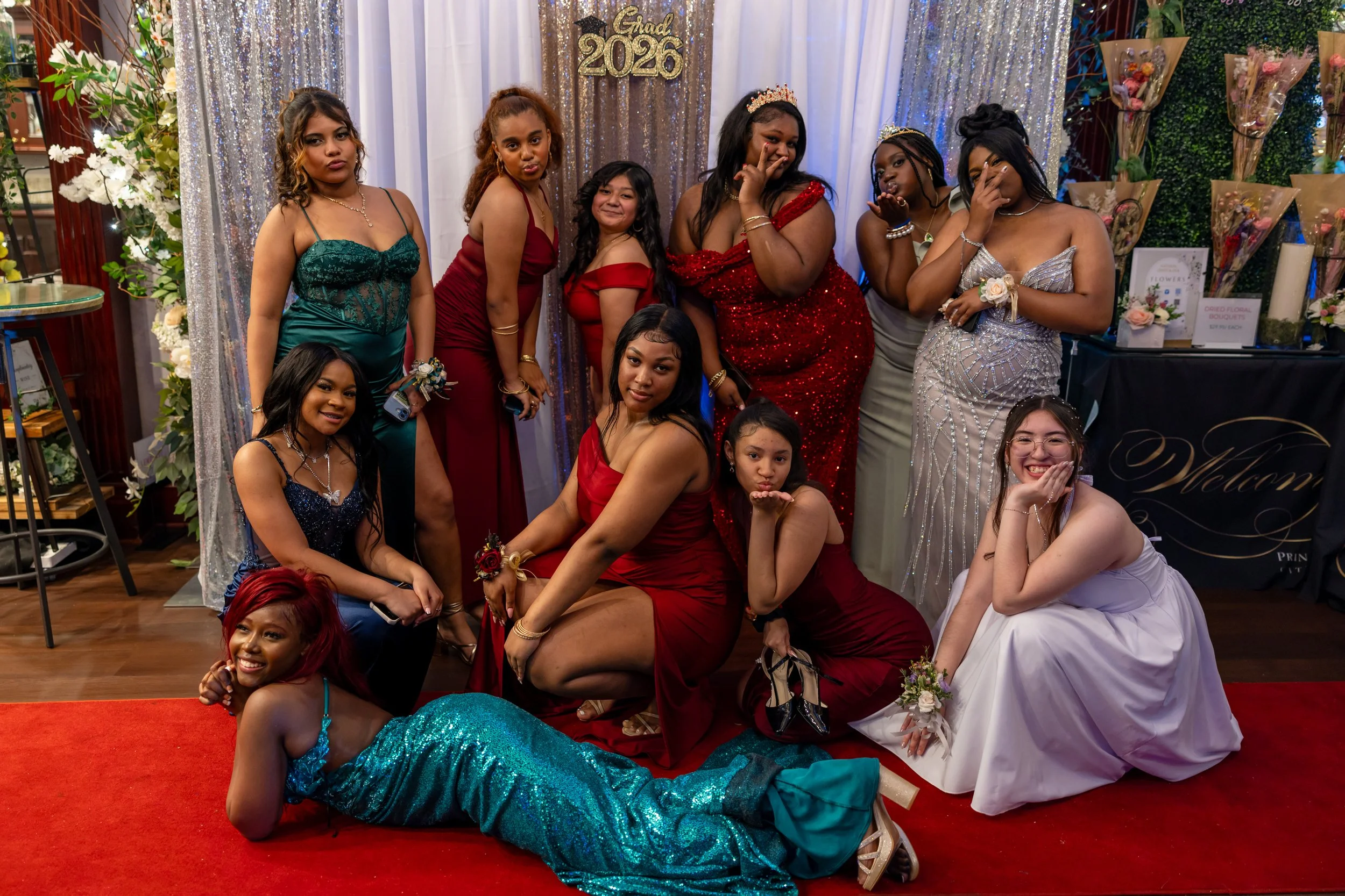 Students dance and celebrate at prom