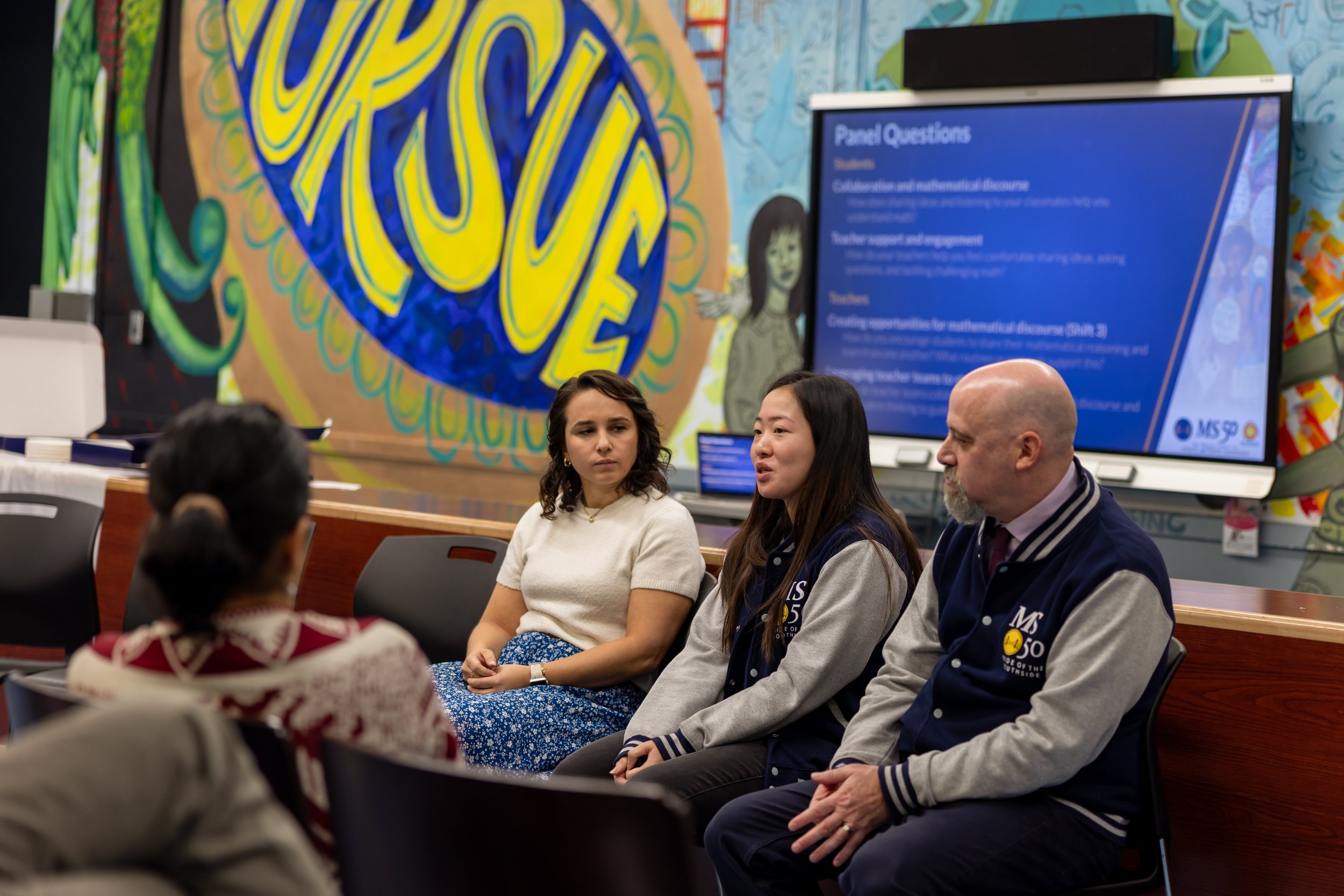 MS 50 students and staff for NYC Solves Math Week
