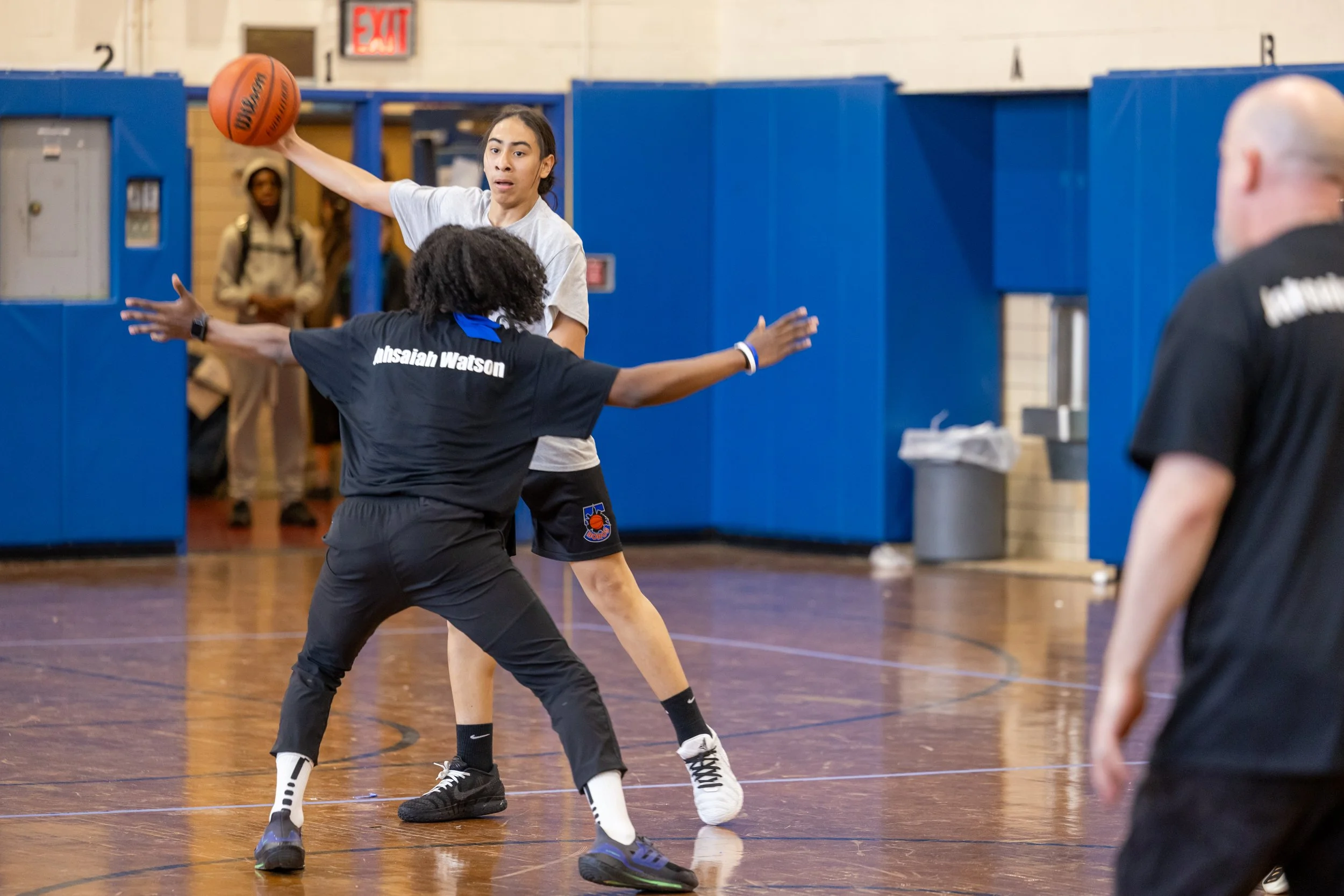 student versus staff basketball game