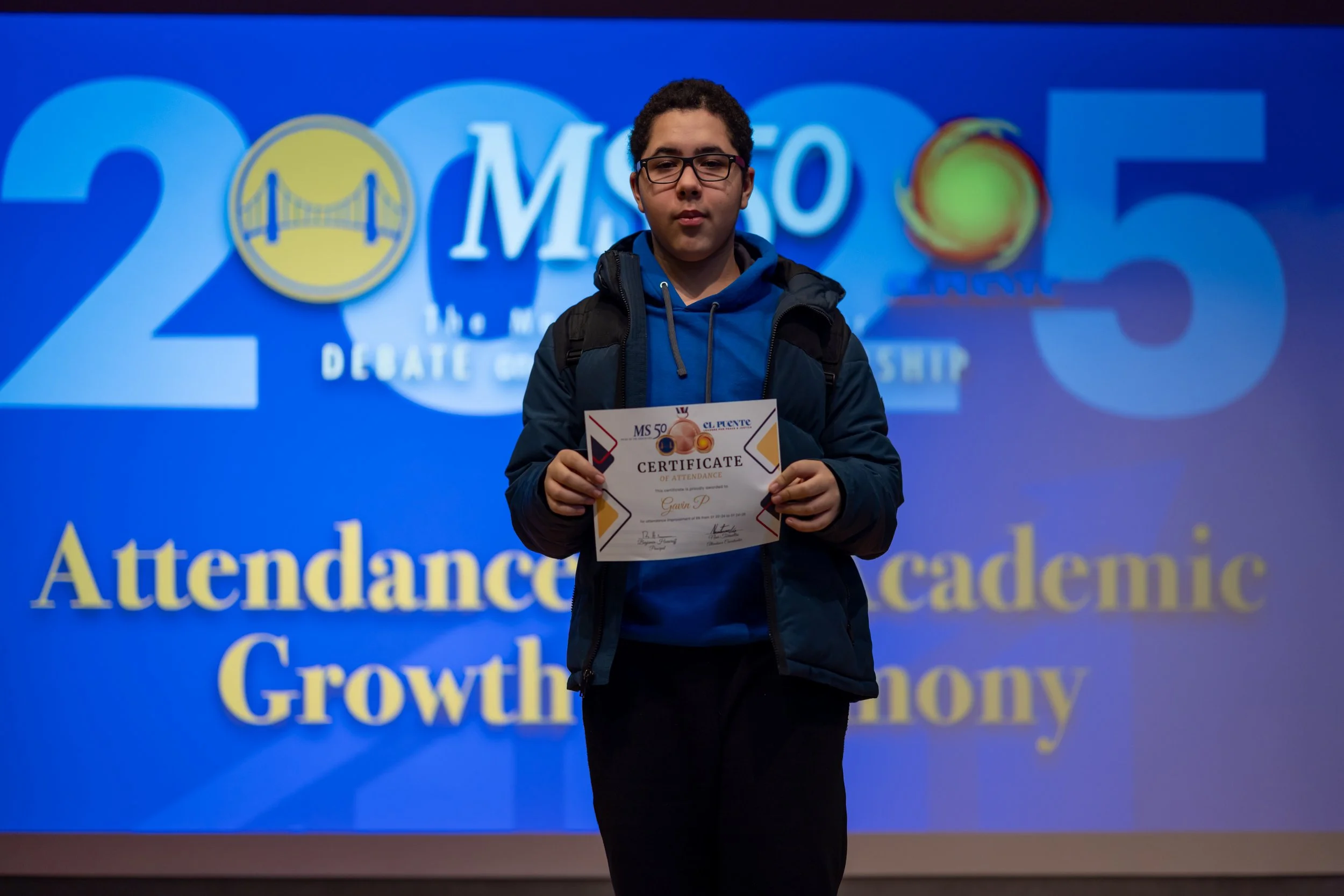 Student honoree posing