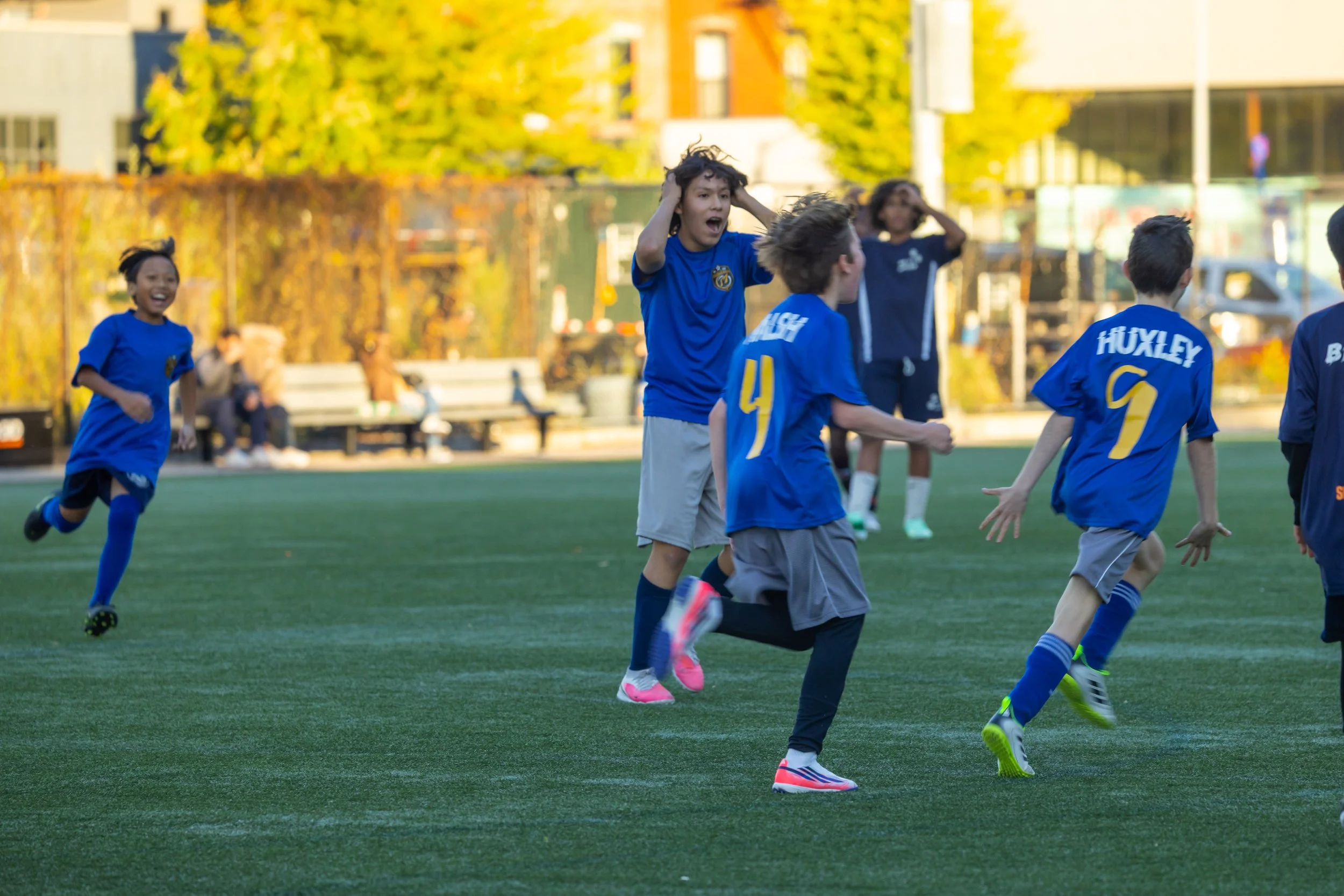 Boys soccer team plays in the fall