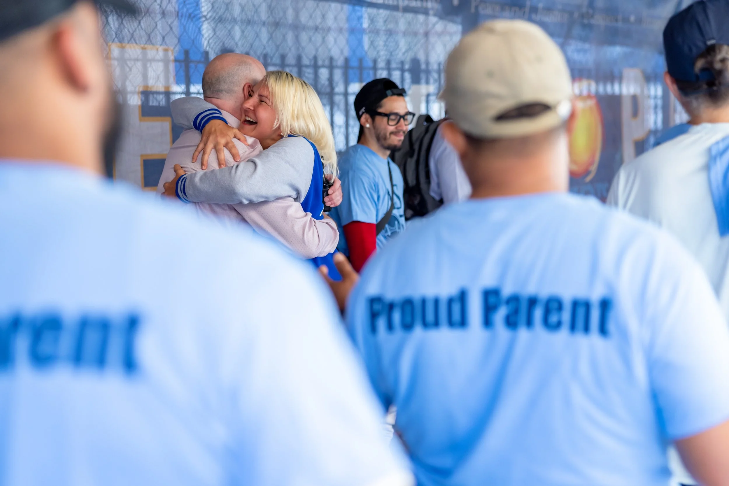 Students get high fives from parents