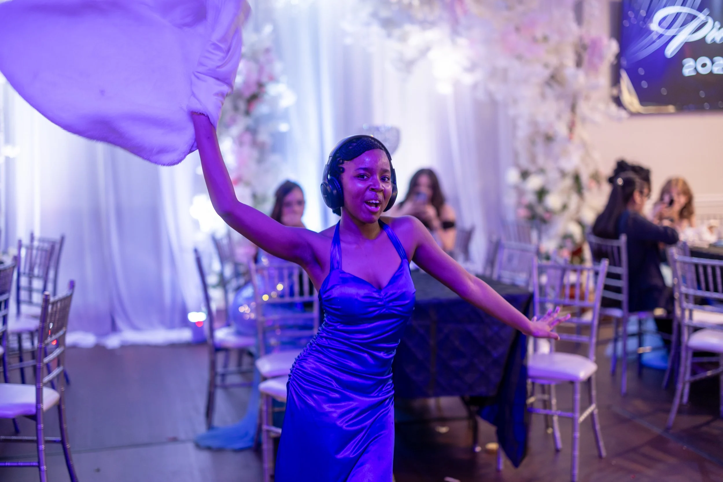 Students dance and celebrate at prom