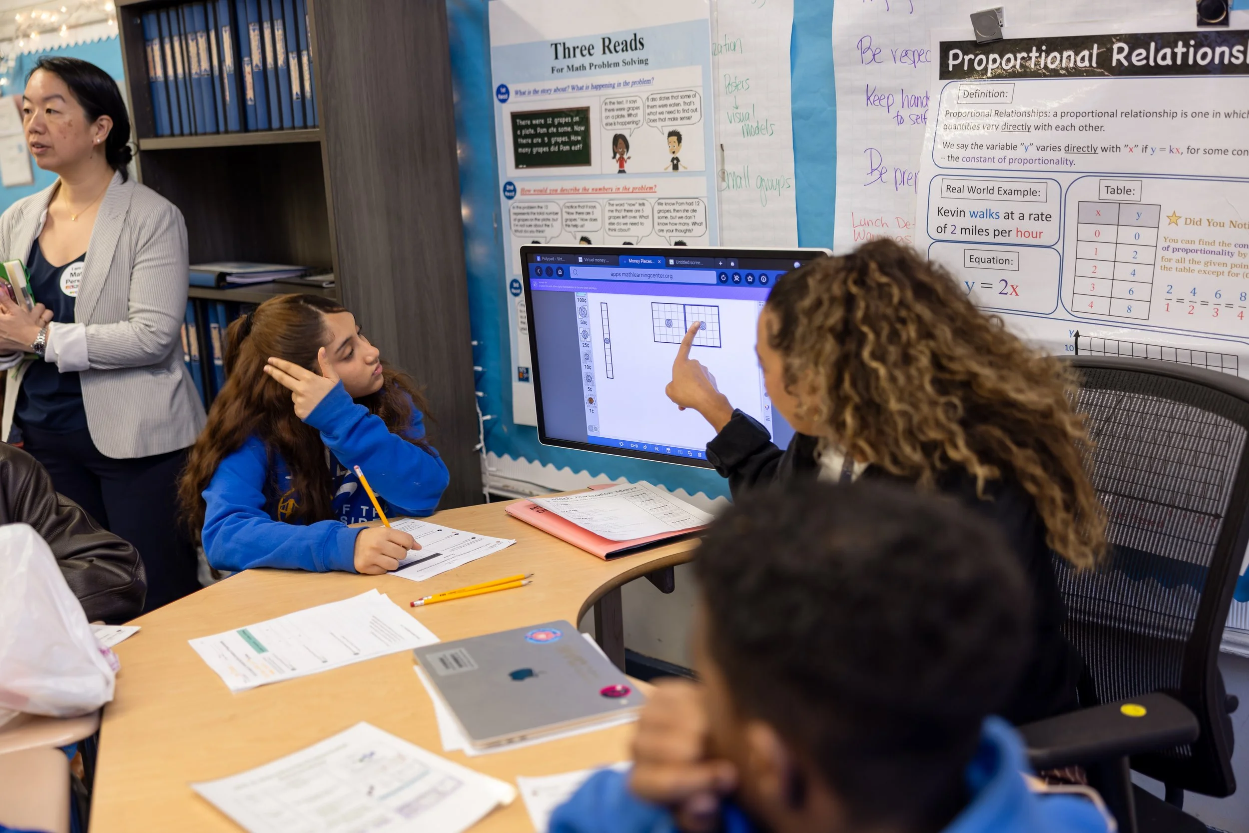 MS 50 students and staff for NYC Solves Math Week