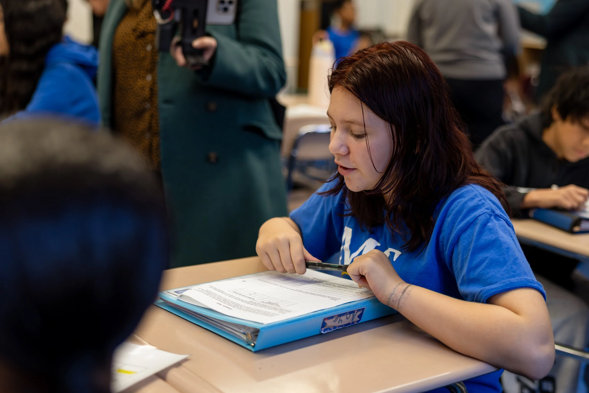MS 50 students and staff for NYC Solves Math Week