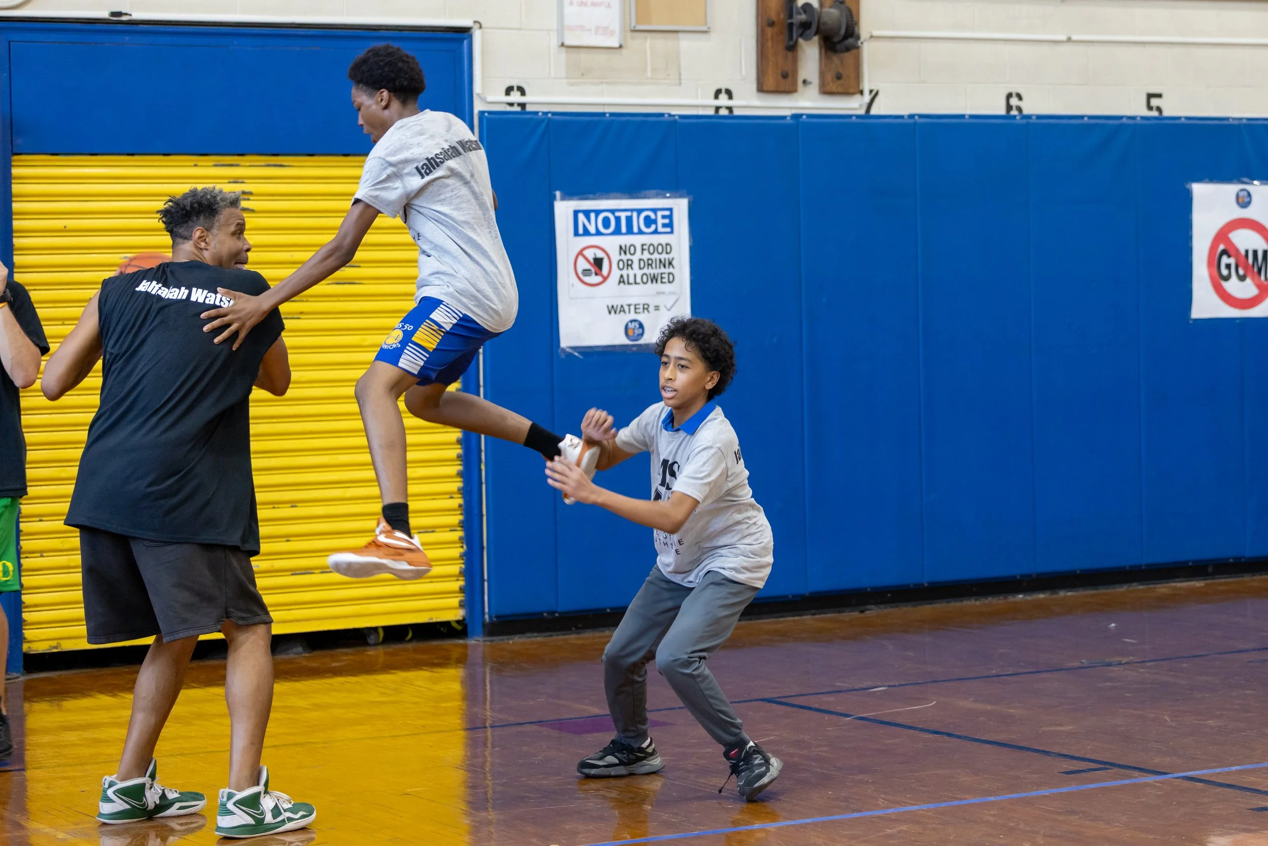 student versus staff basketball game