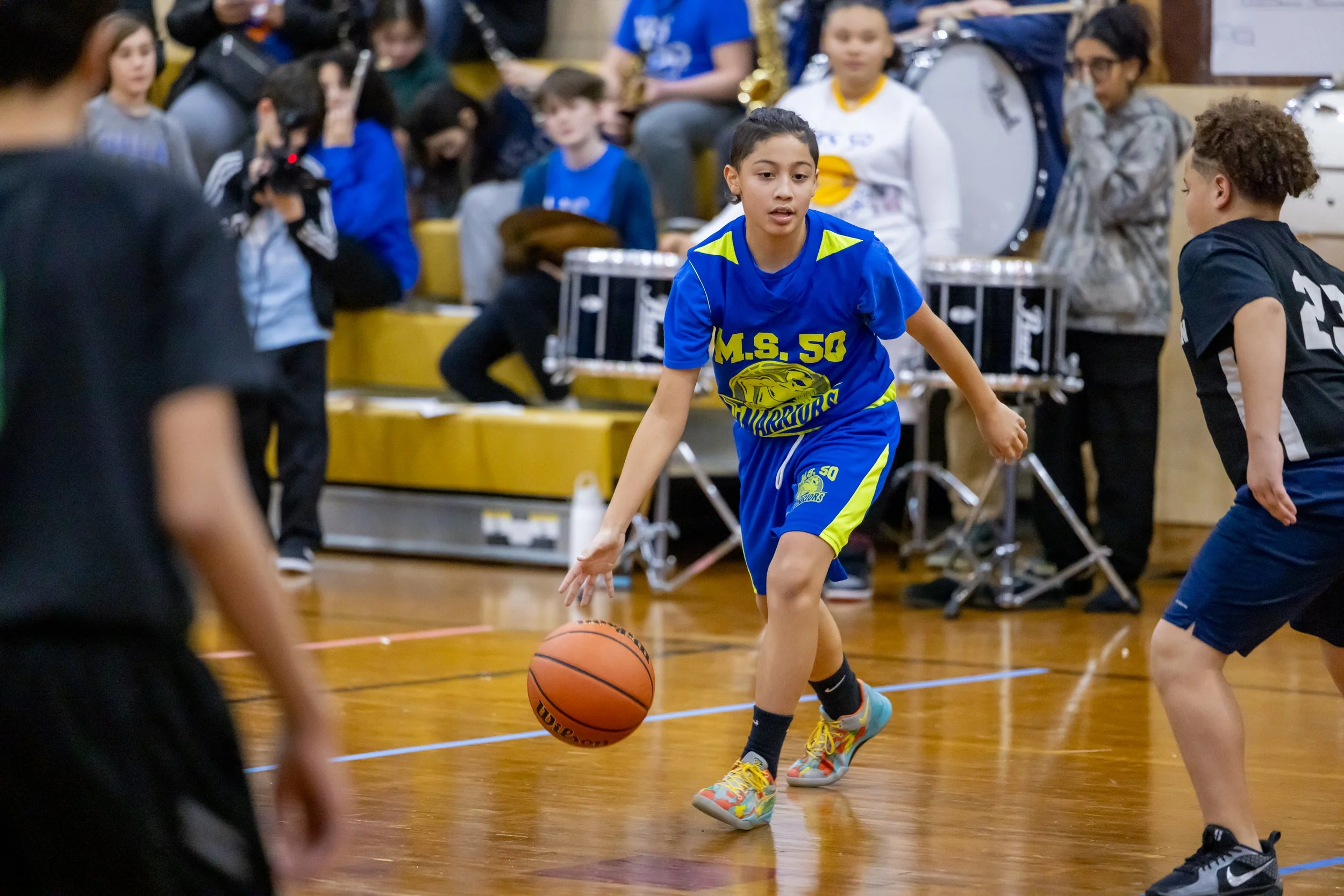 Boys JV Basketball players at MS 50