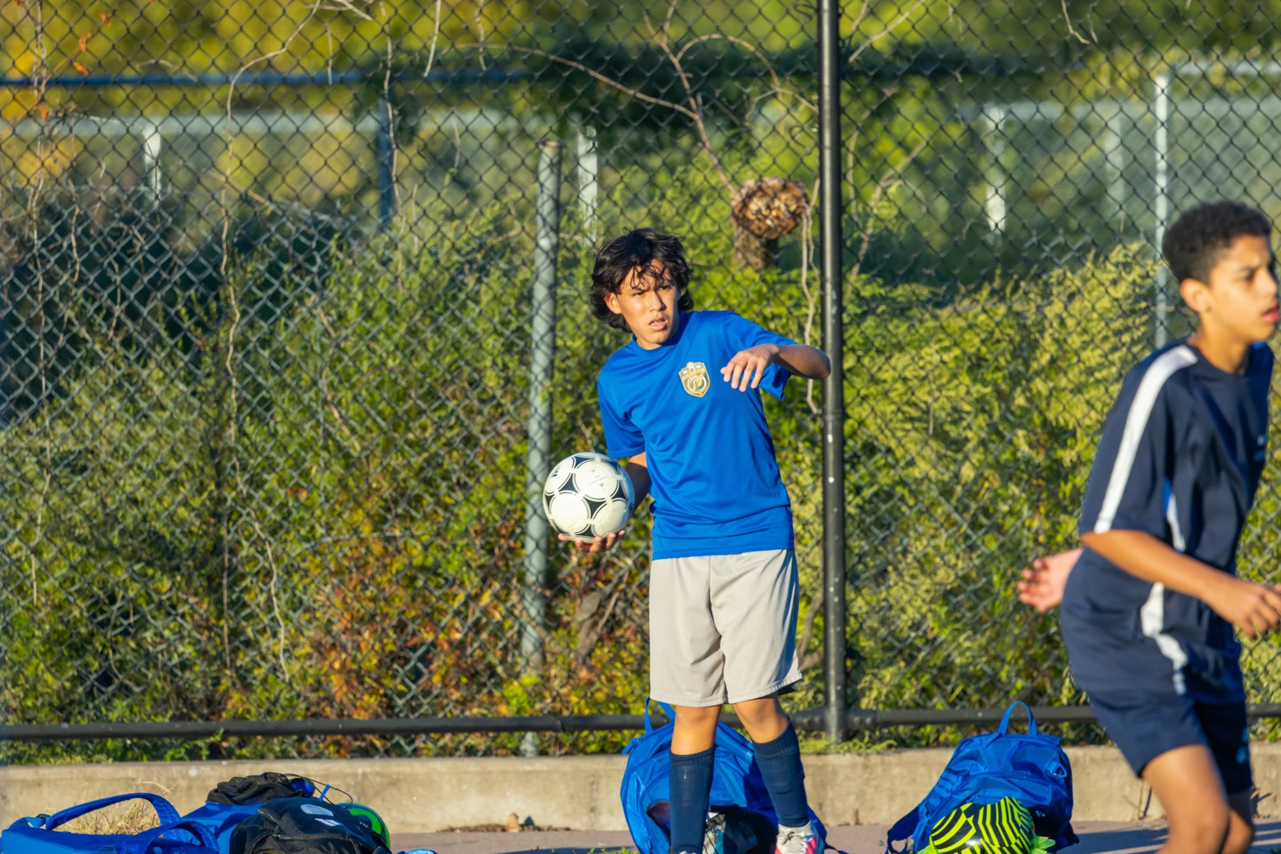 Boys soccer team plays in the fall