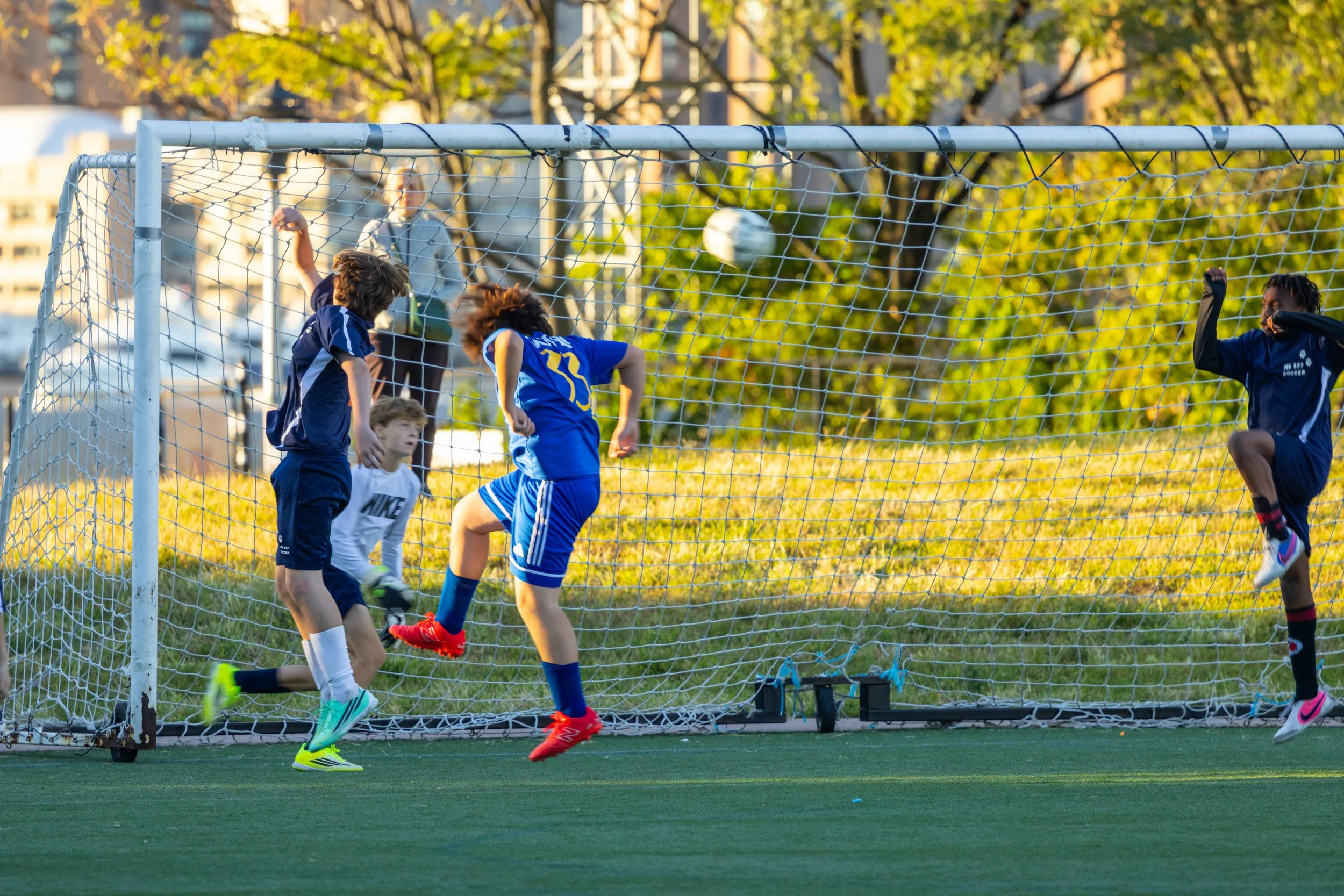 Boys soccer team plays in the fall