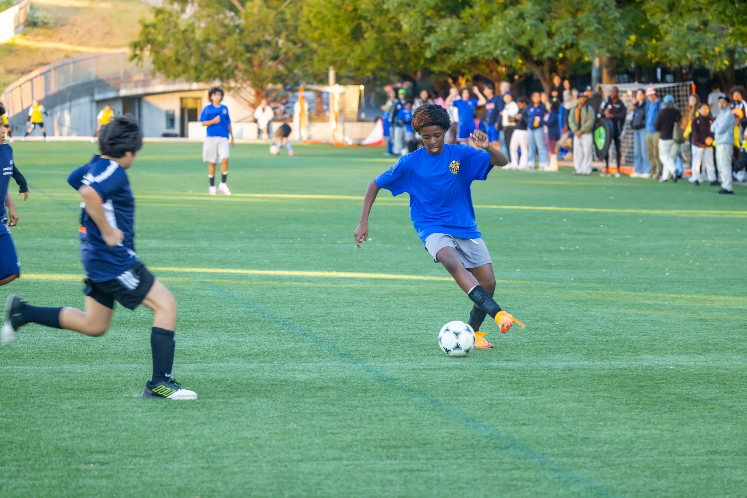 Boys soccer team plays in the fall