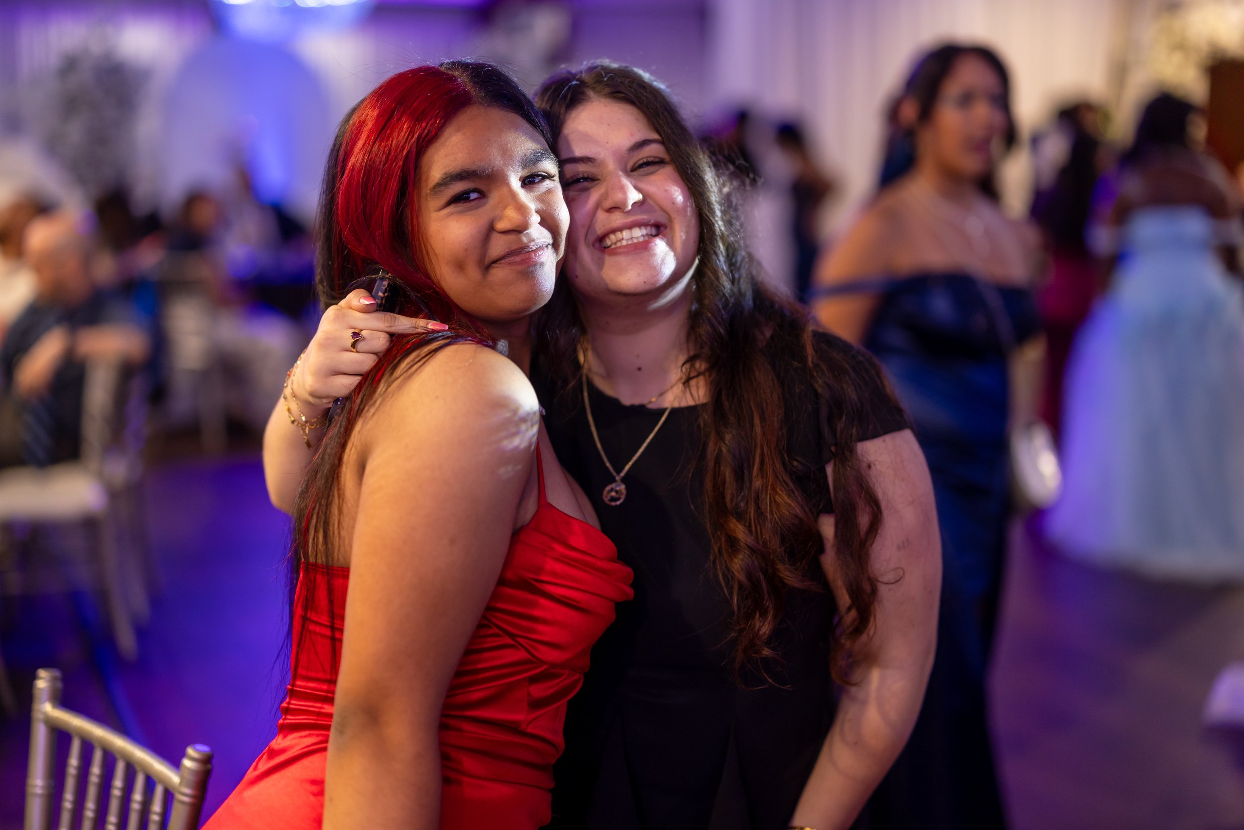 Students dance and celebrate at prom
