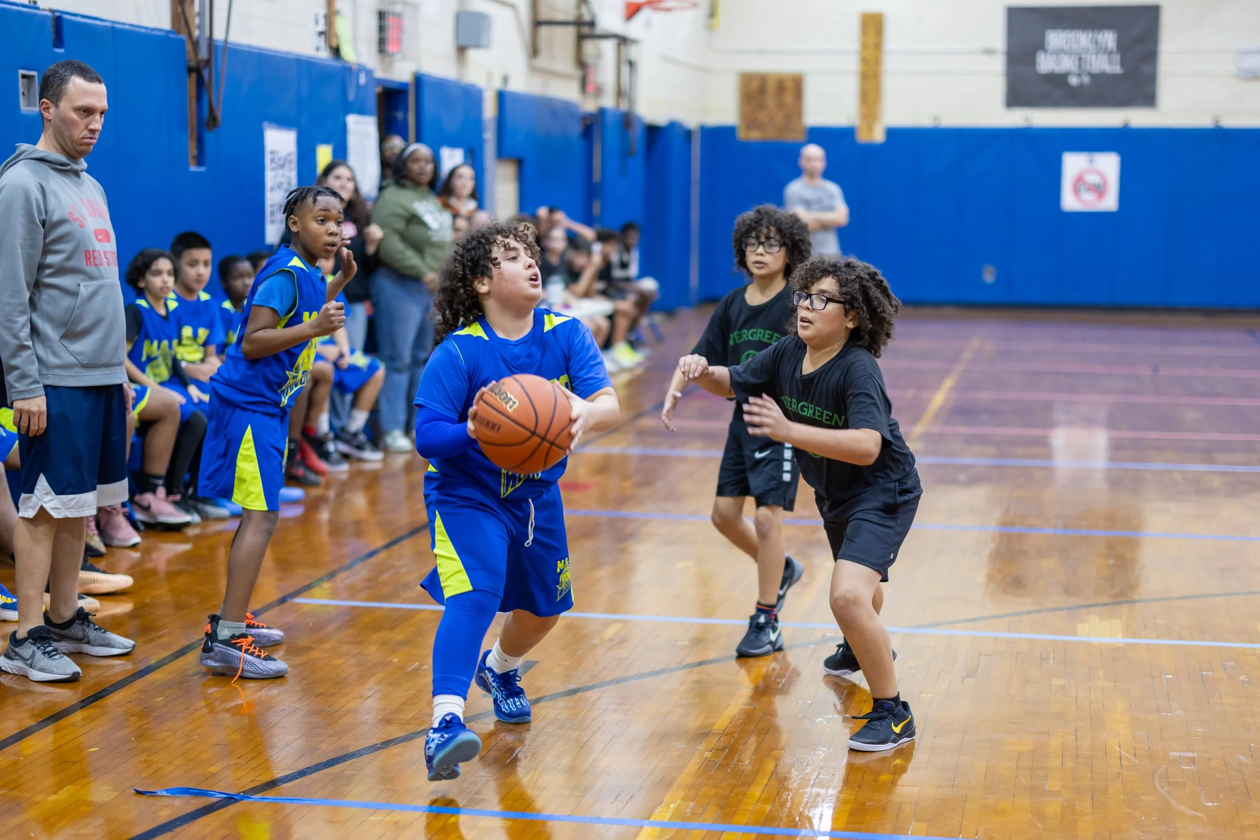 Boys JV Basketball players at MS 50