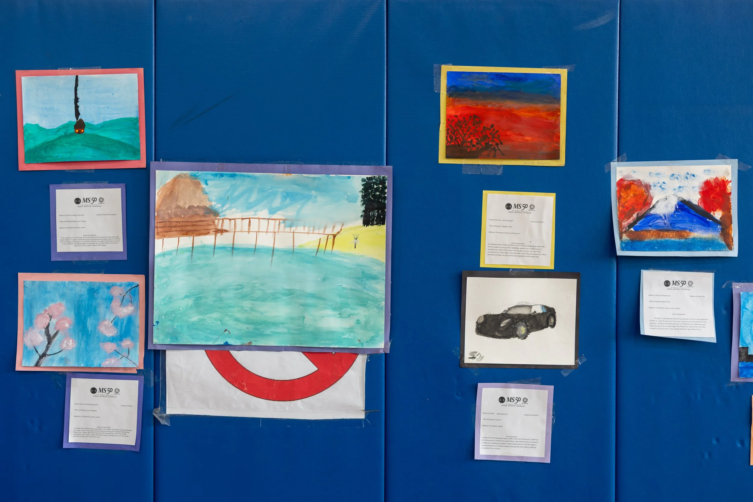 MS 50 student art gallery