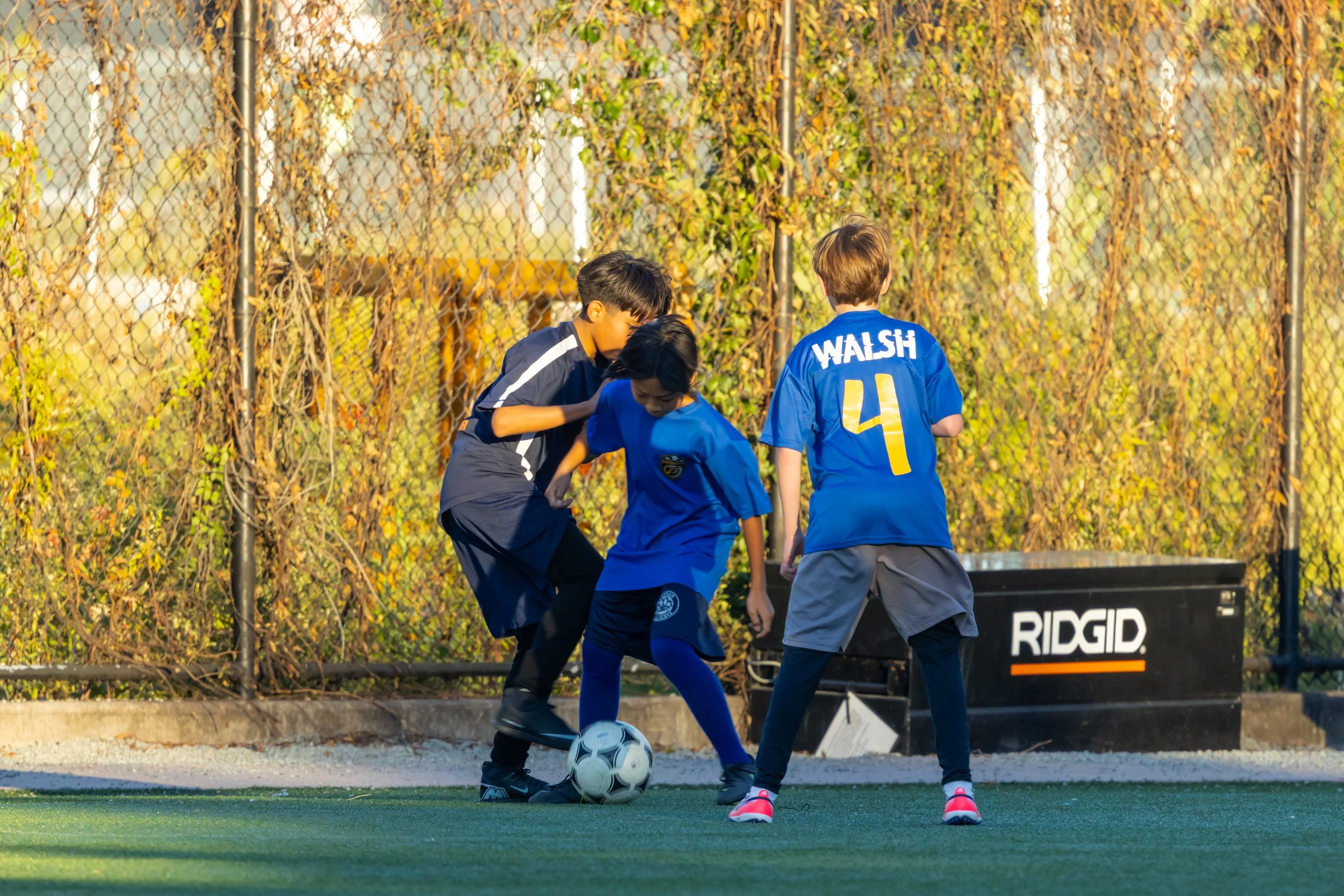 Boys soccer team plays in the fall