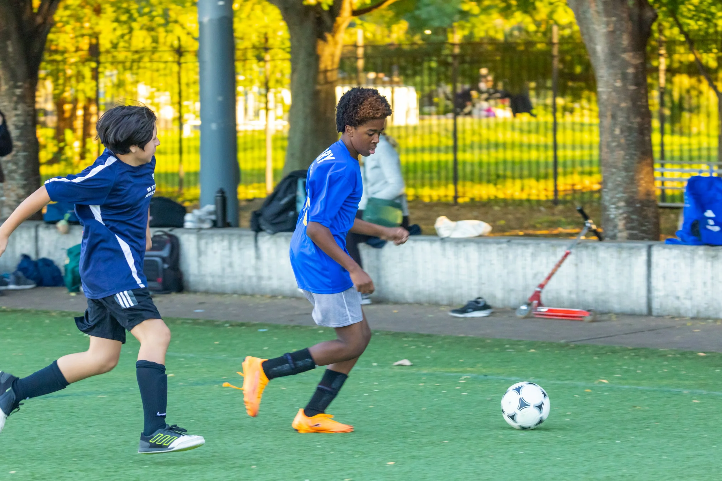 Boys soccer team plays in the fall