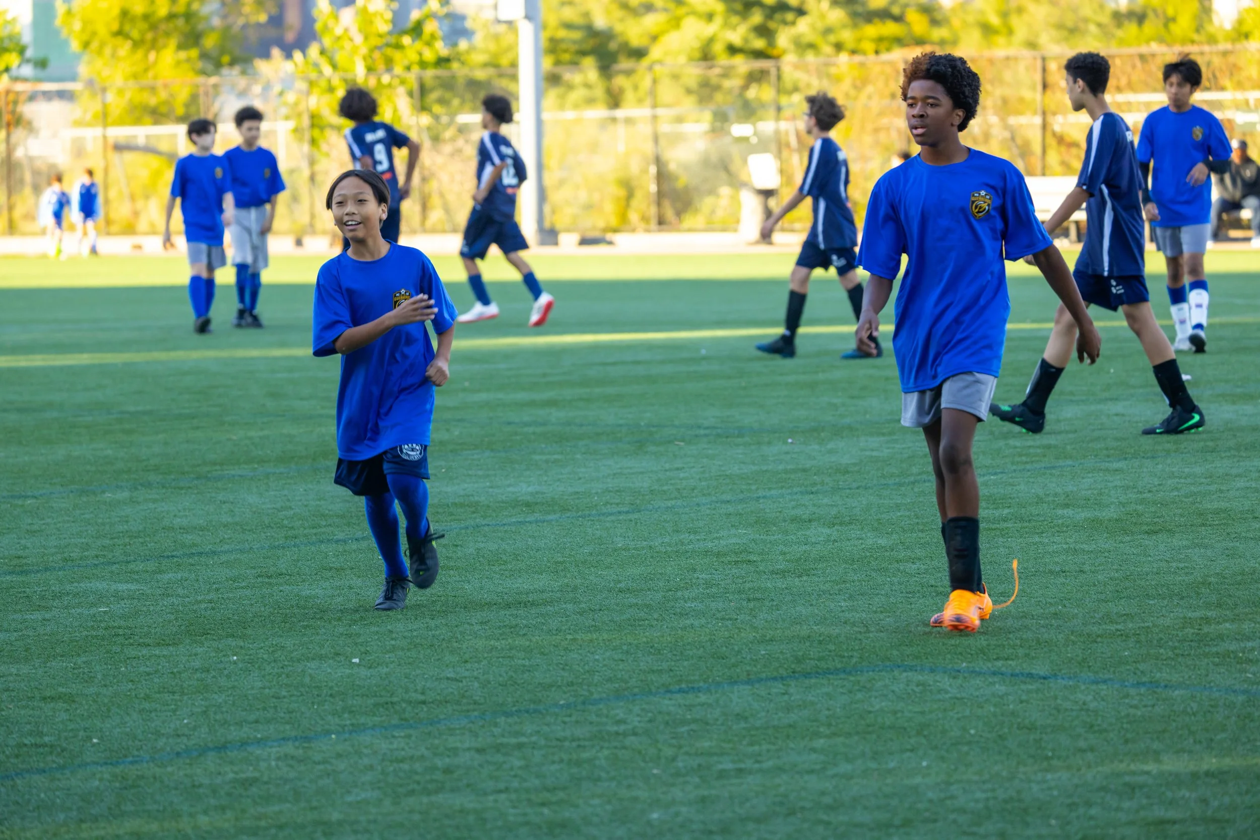 Boys soccer team plays in the fall