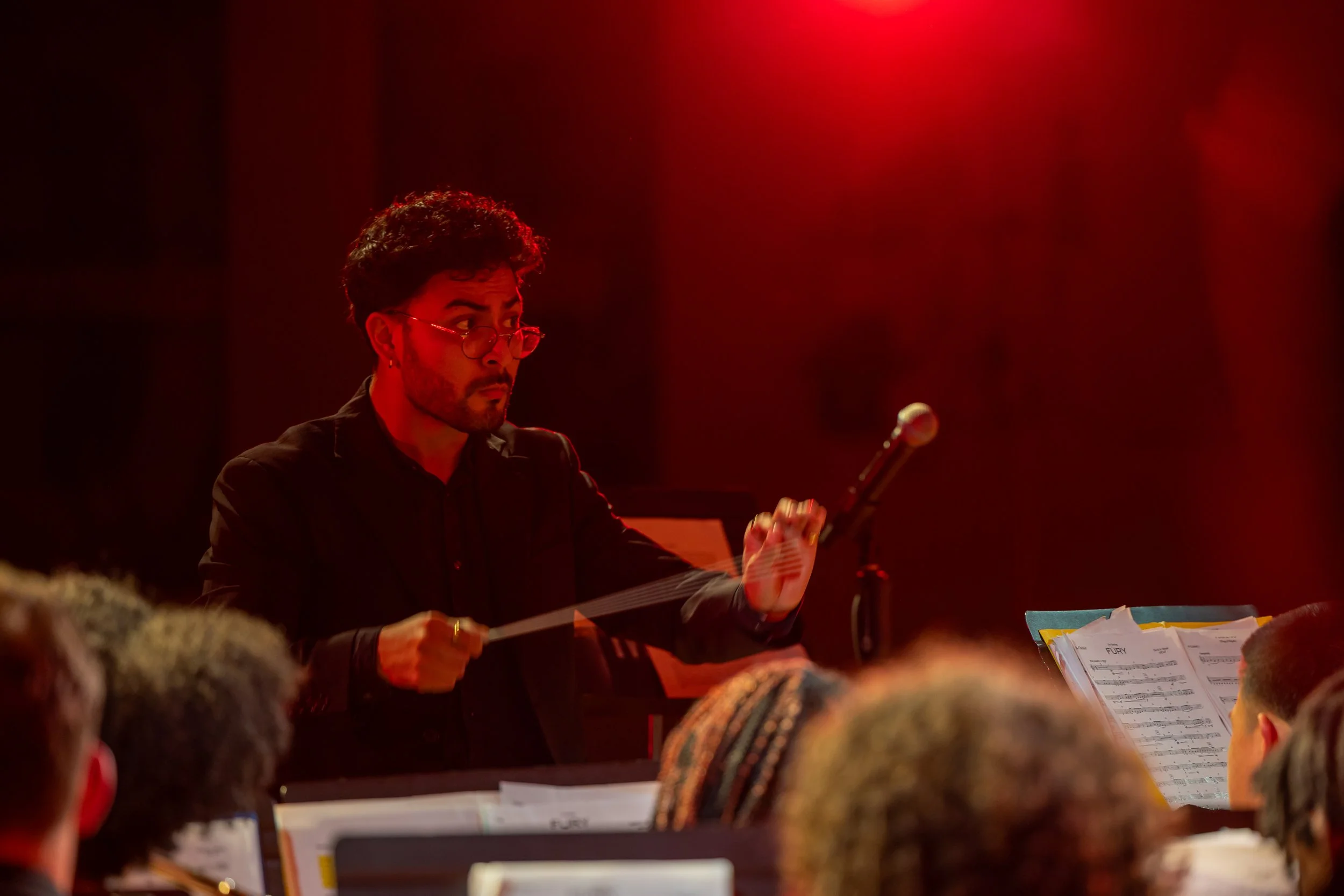 middle school students perform in band concert
