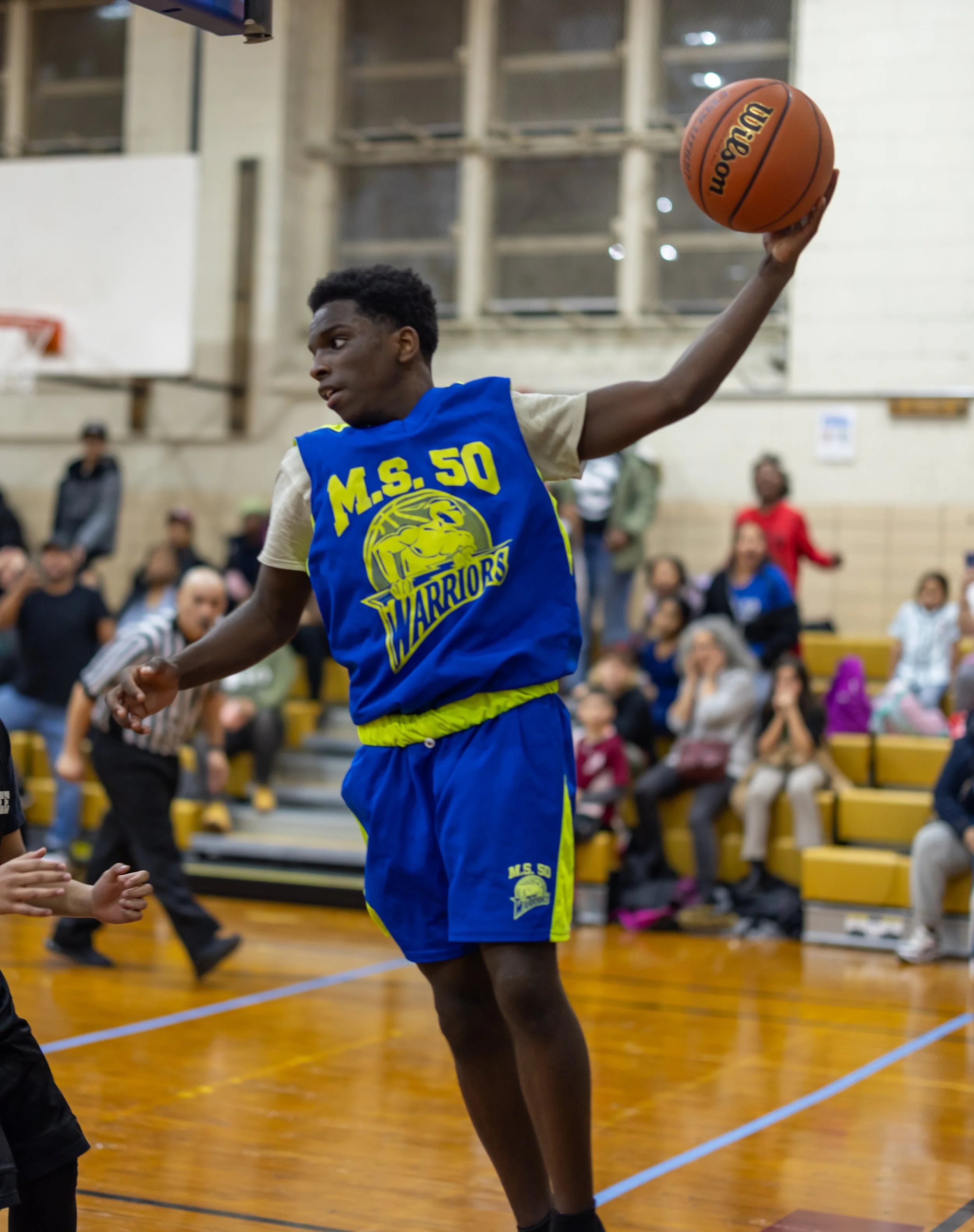 Boys JV Basketball players at MS 50
