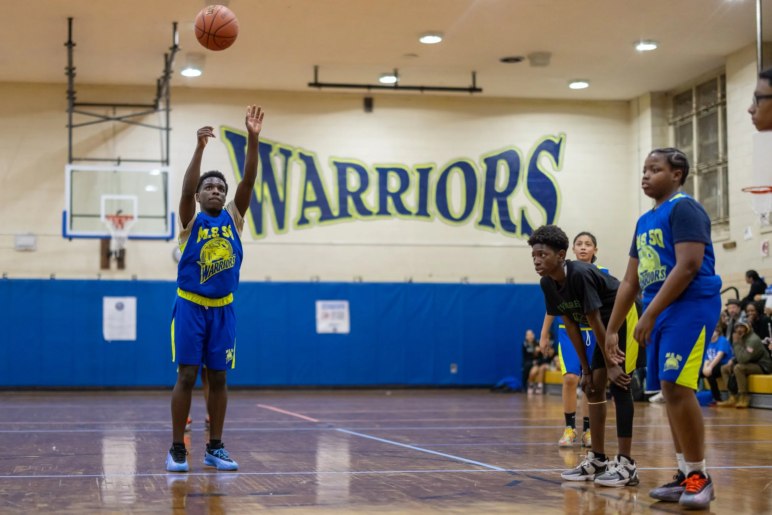 Boys JV Basketball players at MS 50