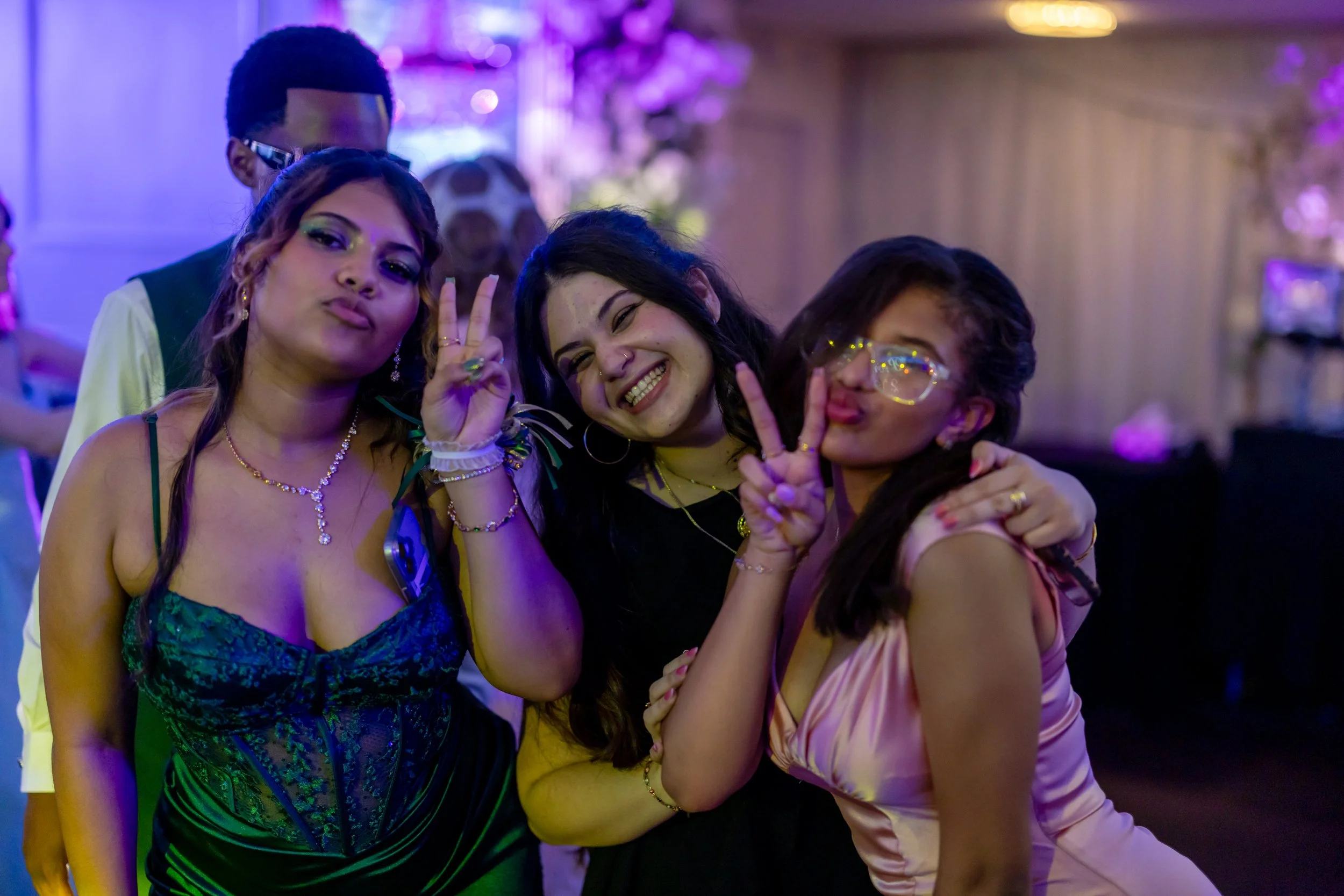 Students dance and celebrate at prom