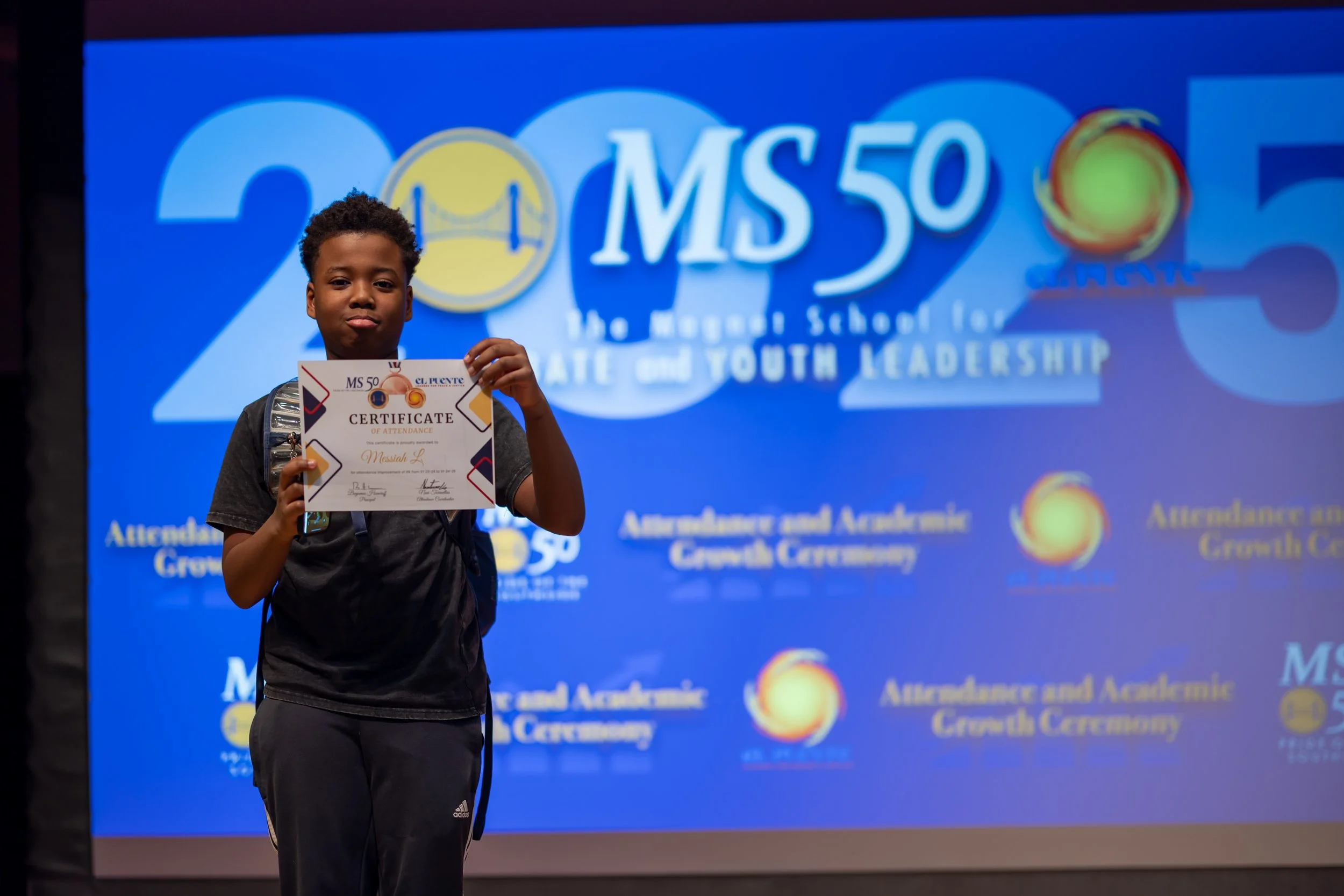 Student honoree posing