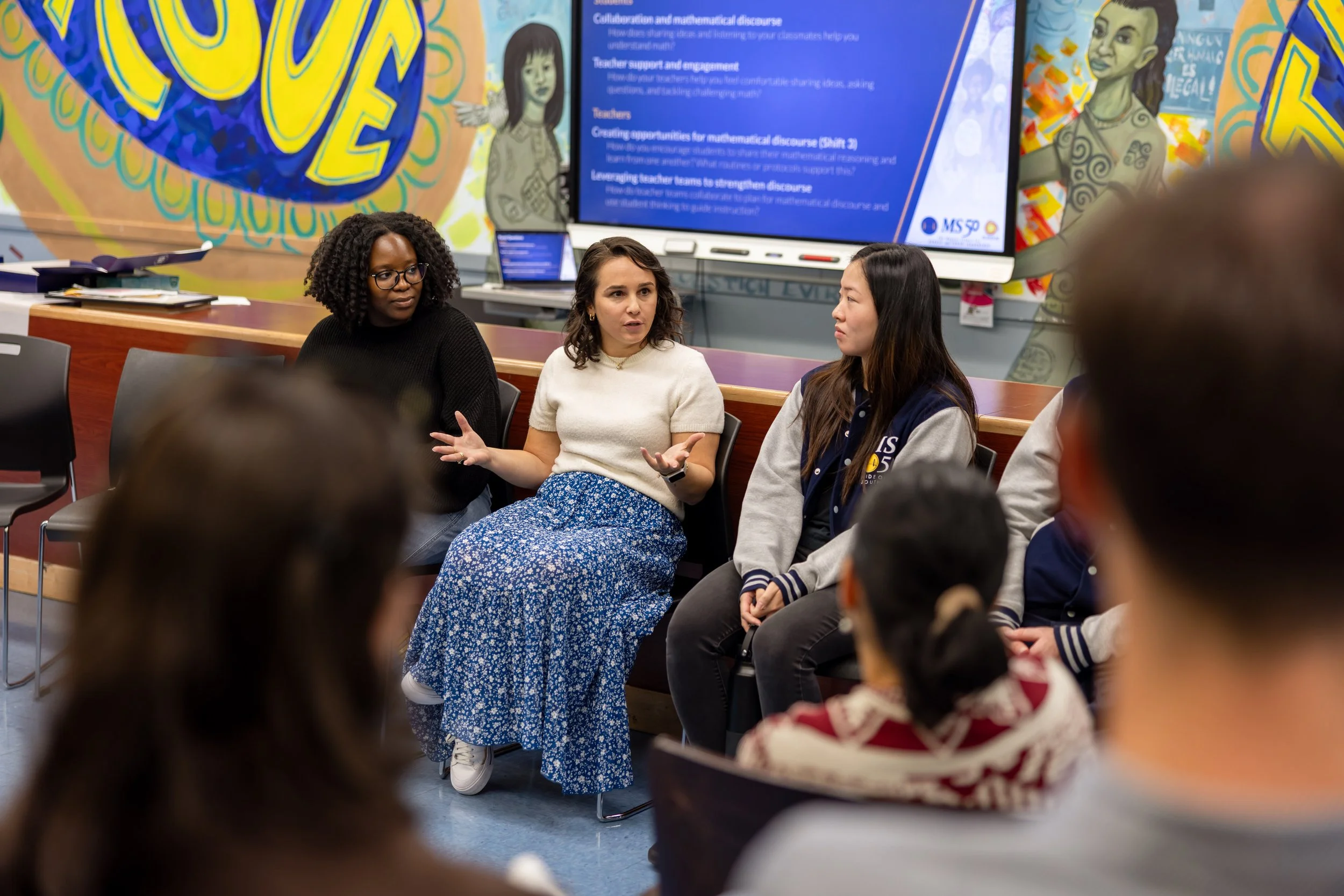 MS 50 students and staff for NYC Solves Math Week