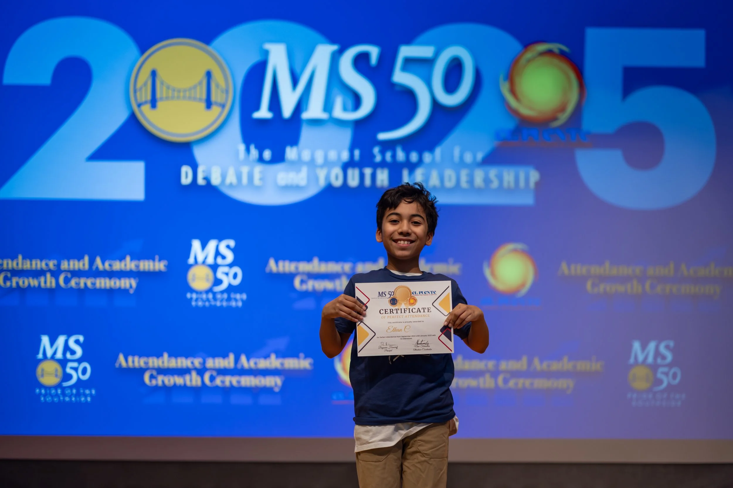 Student honoree posing