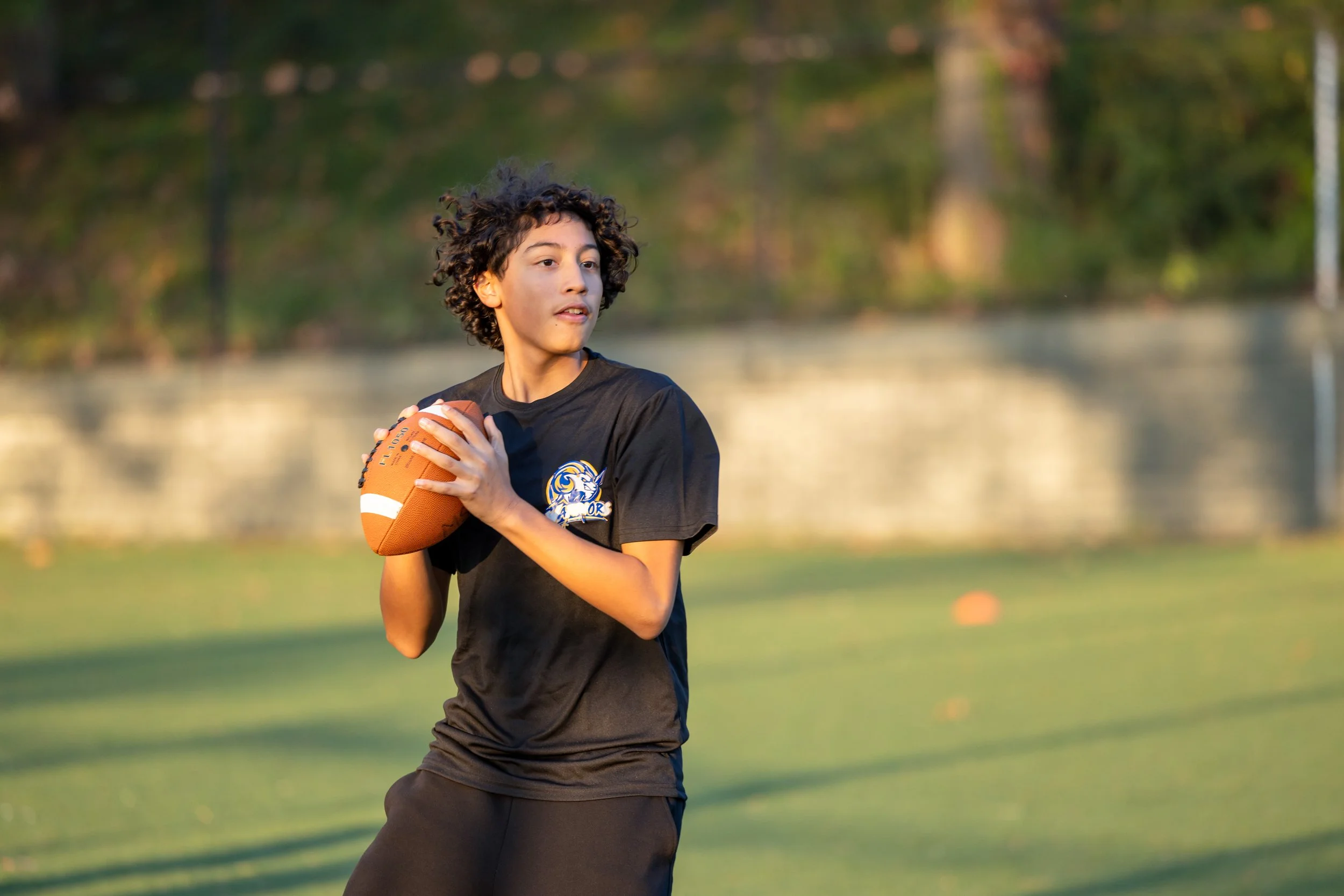 MS 50 flag football team plays