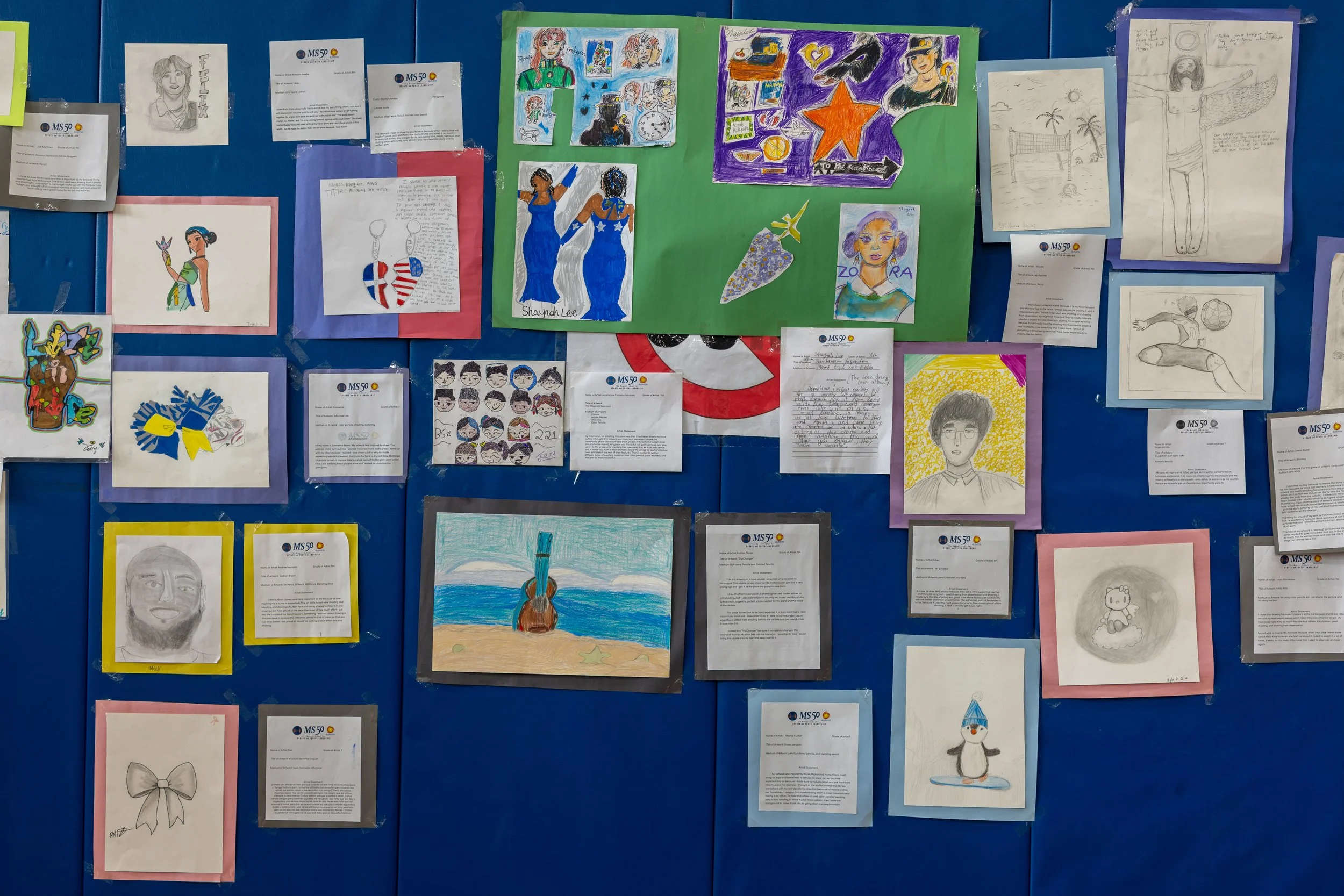 MS 50 student art gallery
