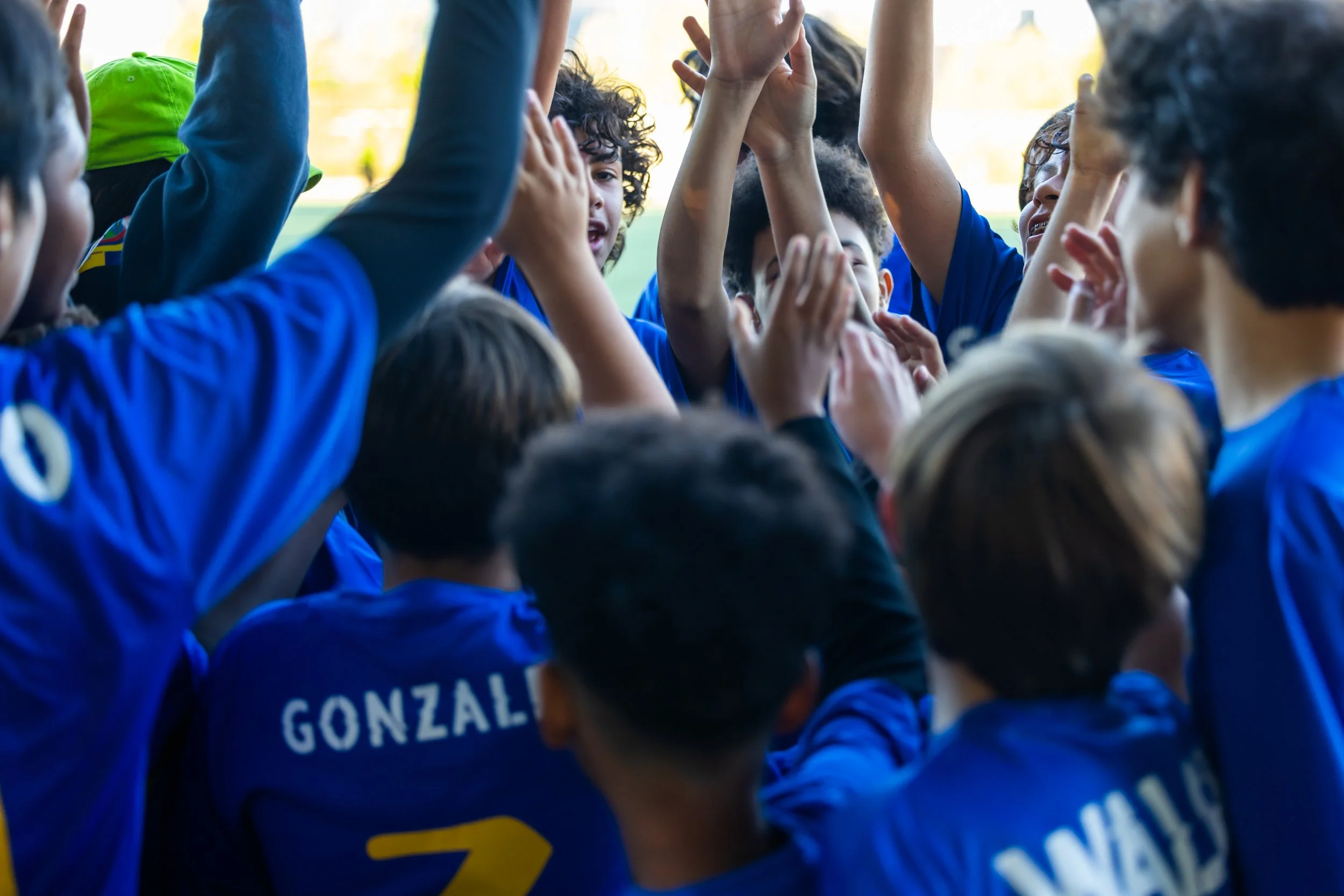 Boys soccer team plays in the fall