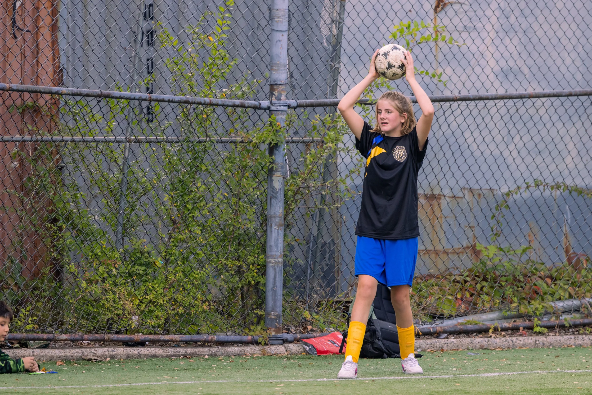 Girls soccer team plays in the fall