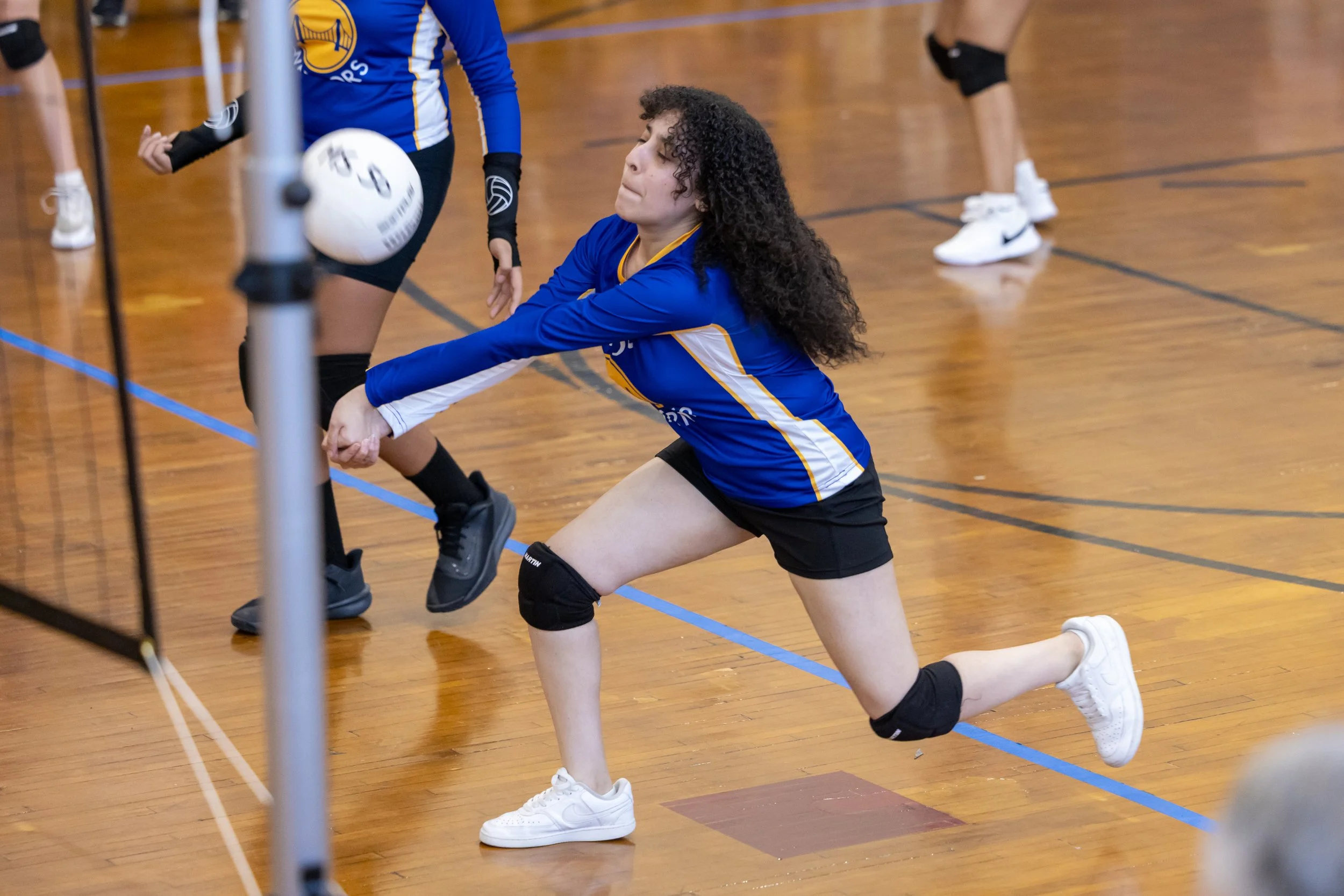MS 50 students playing volleyball