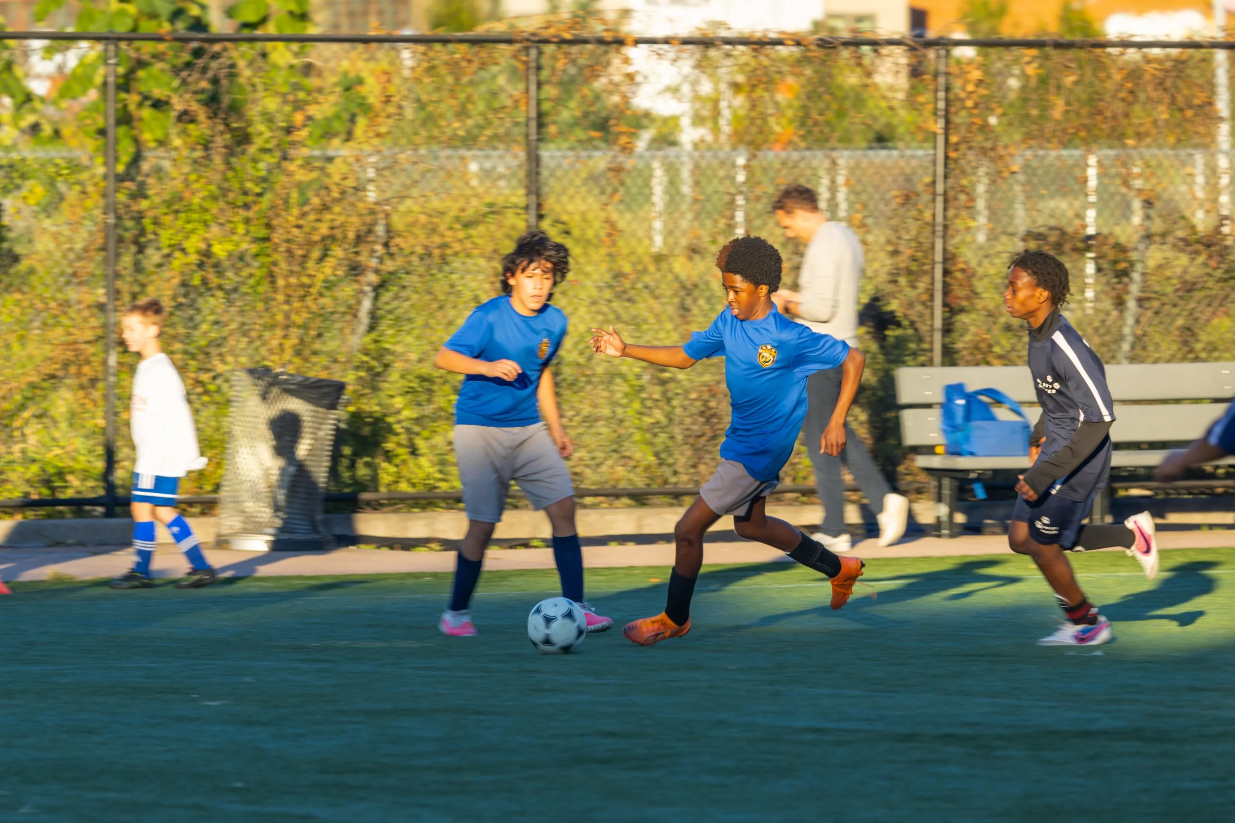 Boys soccer team plays in the fall