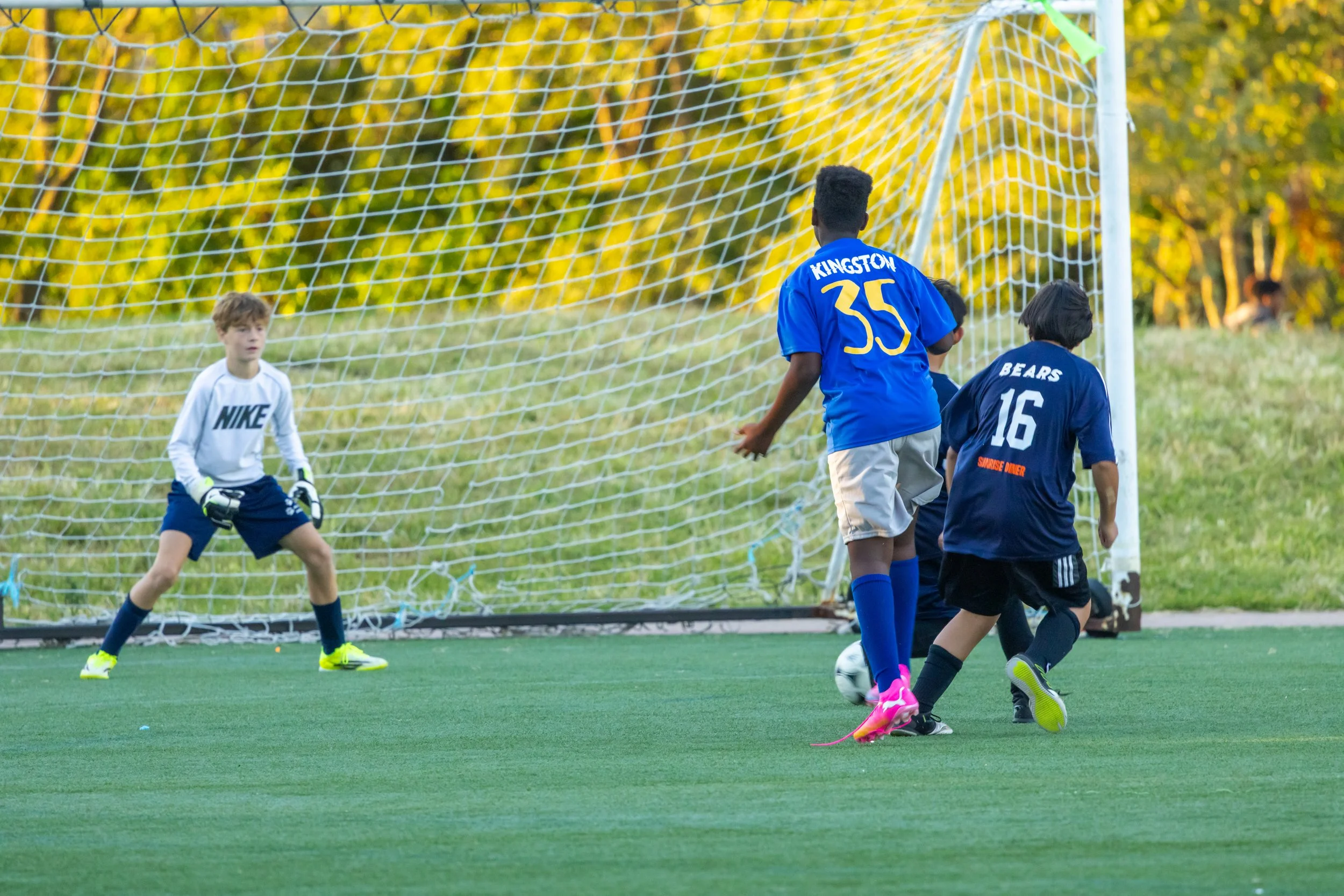 Boys soccer team plays in the fall