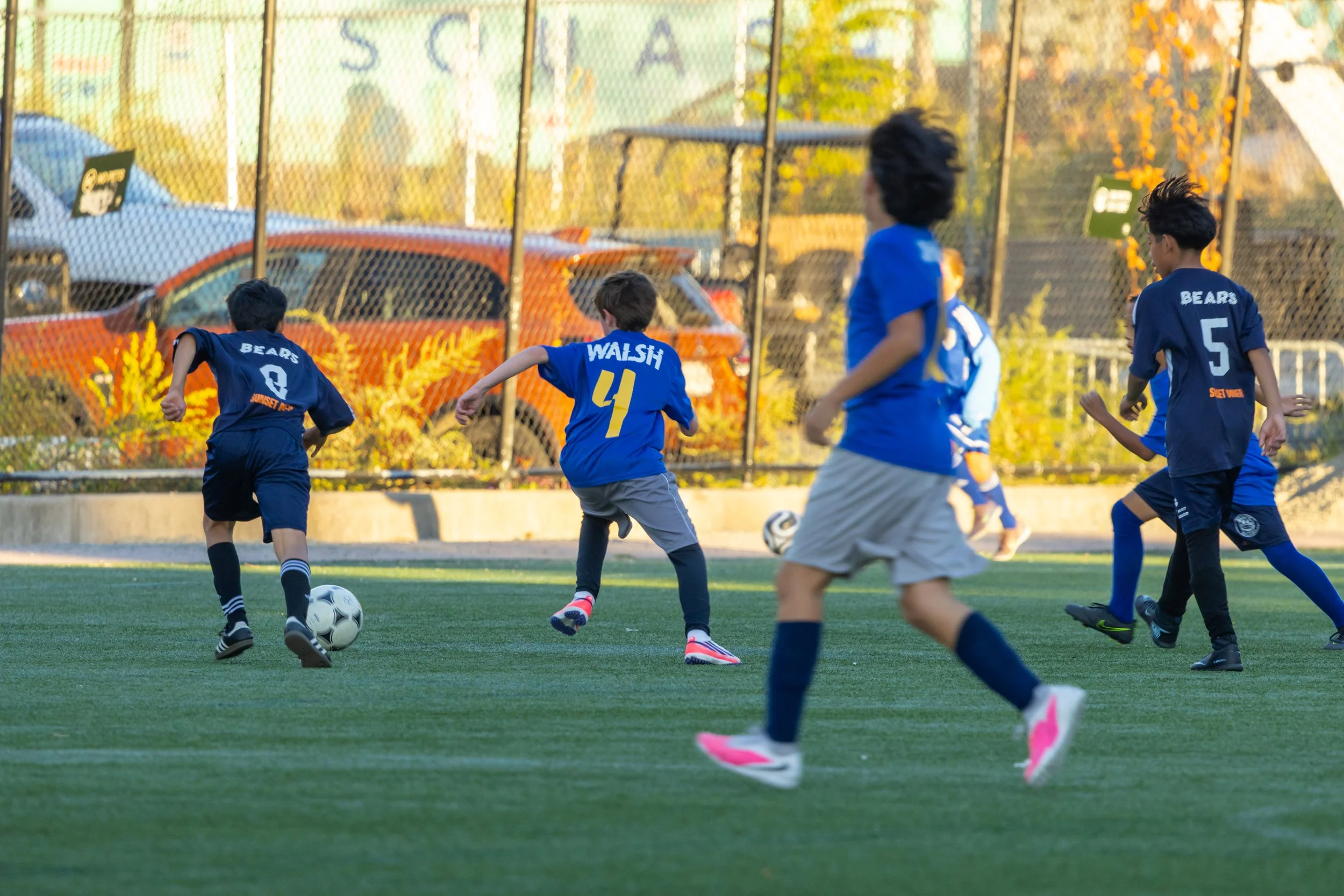 Boys soccer team plays in the fall